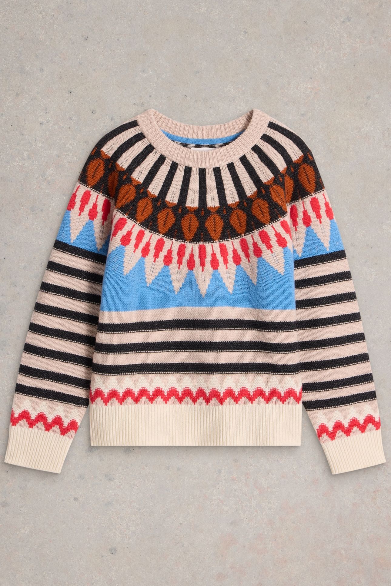 ALLIE FAIRISLE JUMPER NAT MLT 3