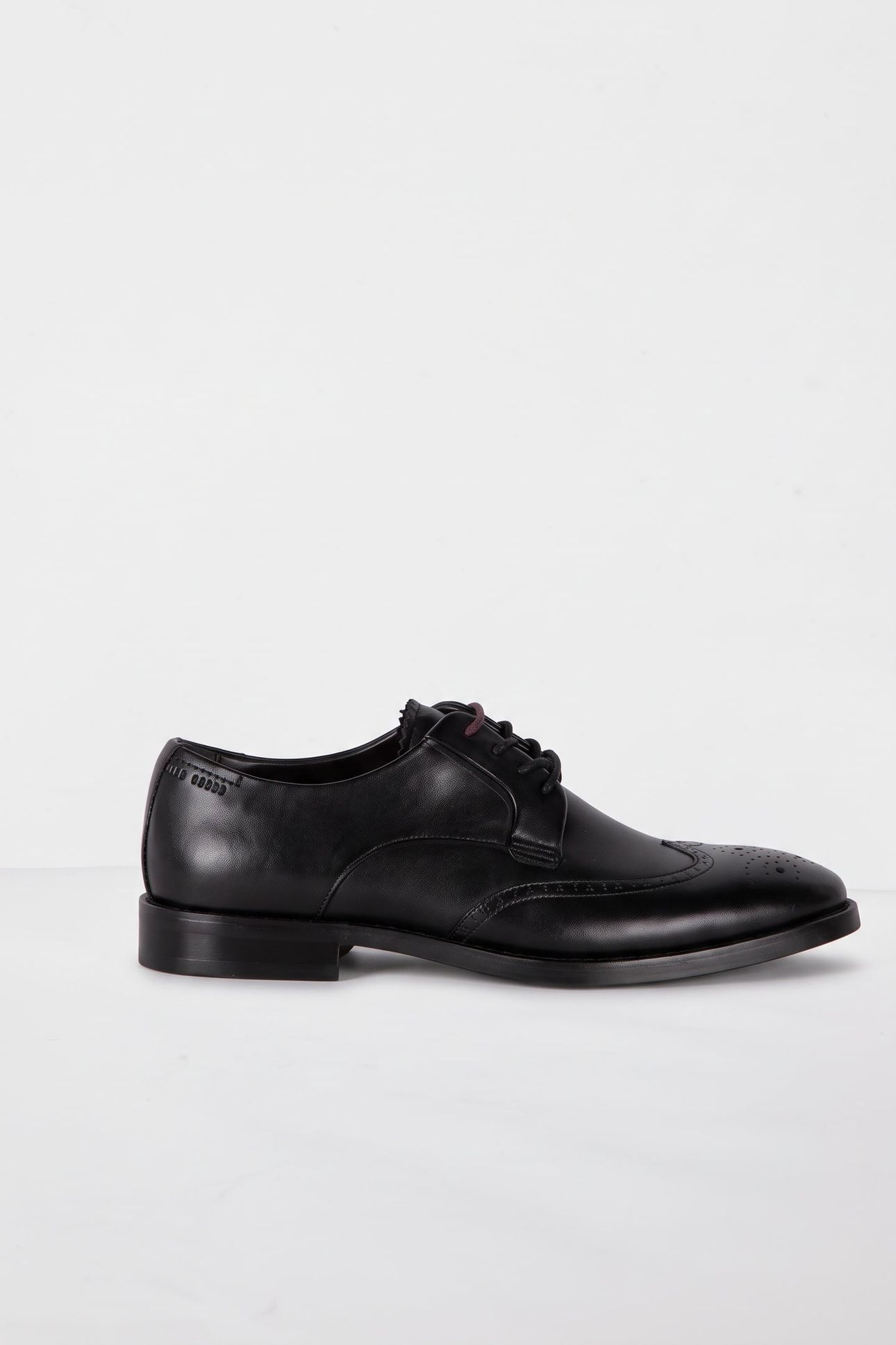 MFS HACKNEY WING TOE BROGUE DETAIL SHOES JET-BLACK 1