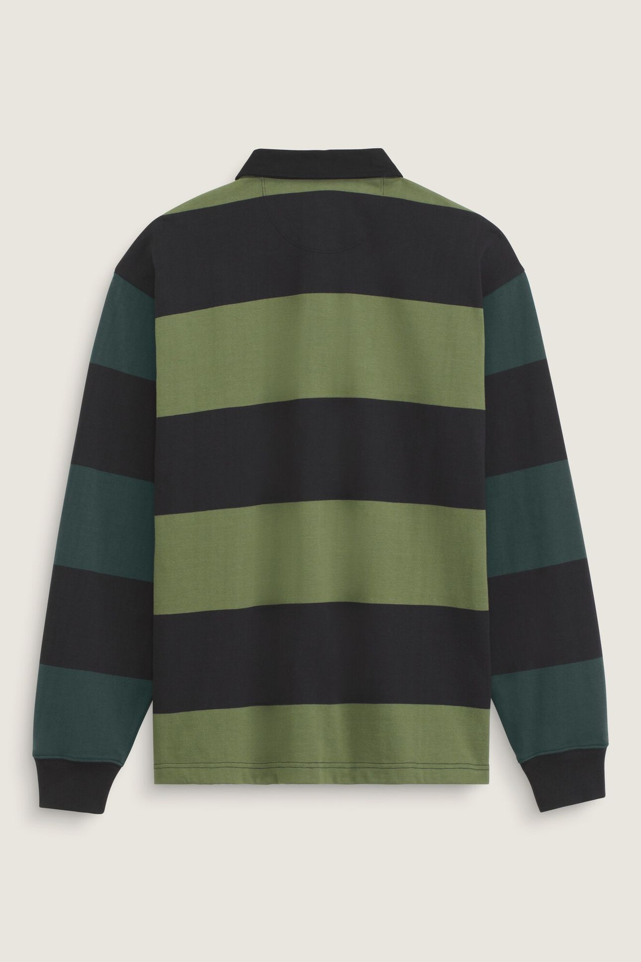 2-TONE STRIPE WARD RUGBY LS BLACK/GREEN BALSAM 2