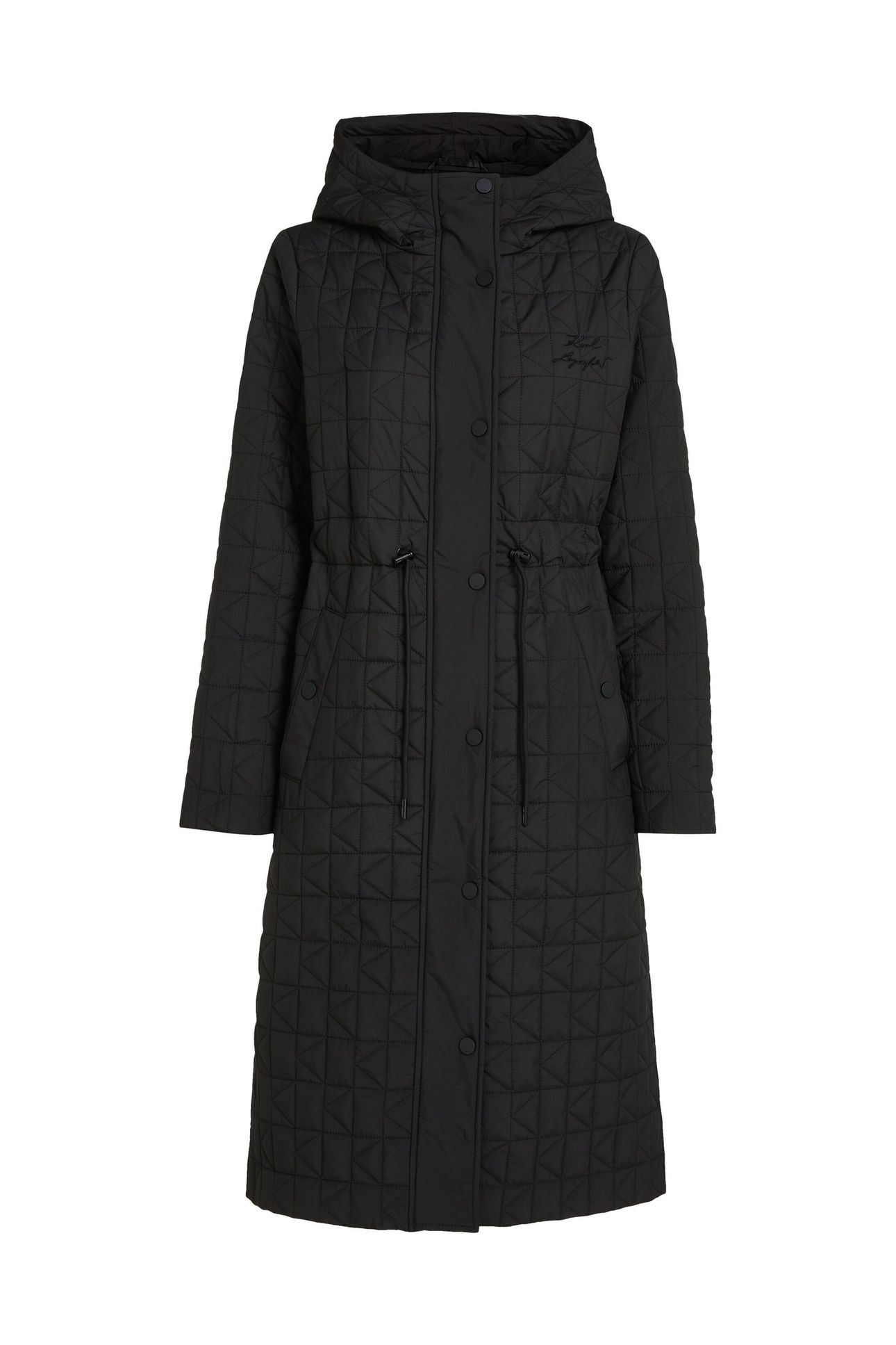 QUILTED MID LENGTH PARKA BLACK 1