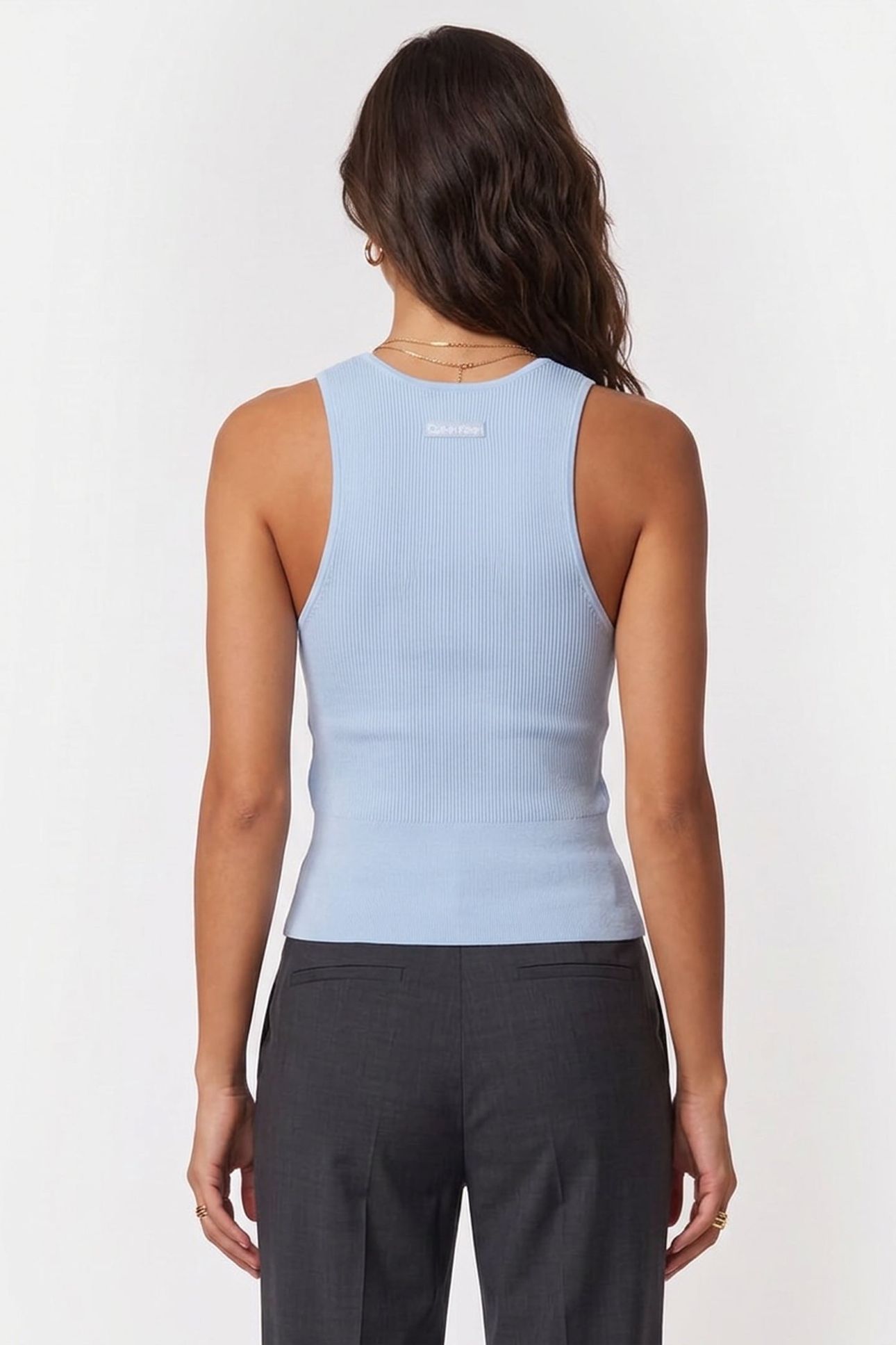 VISCOSE SILK TANK CERULEAN 2