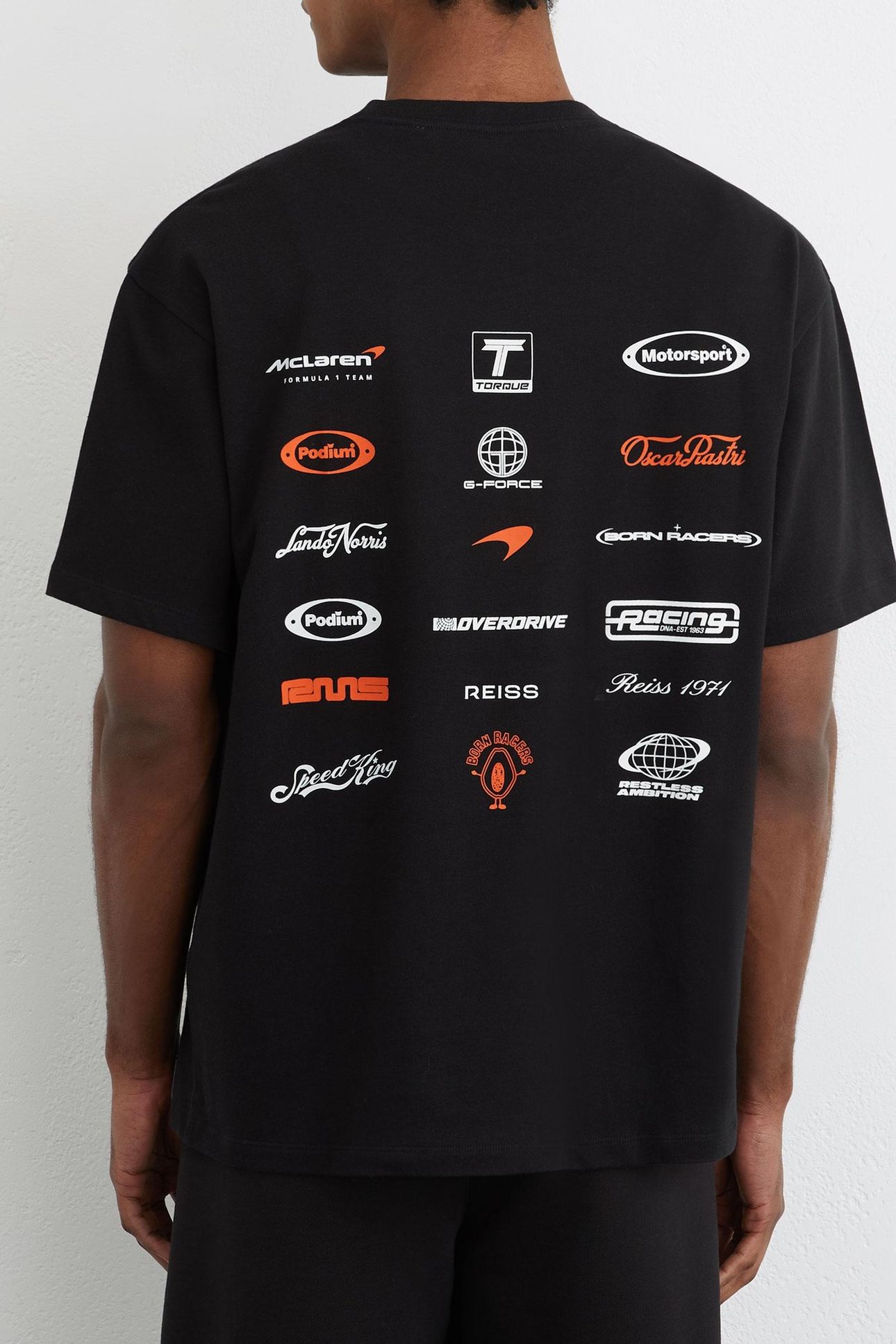 SS LOGO PRINTED MCLAREN TSHIRT BLACK 2