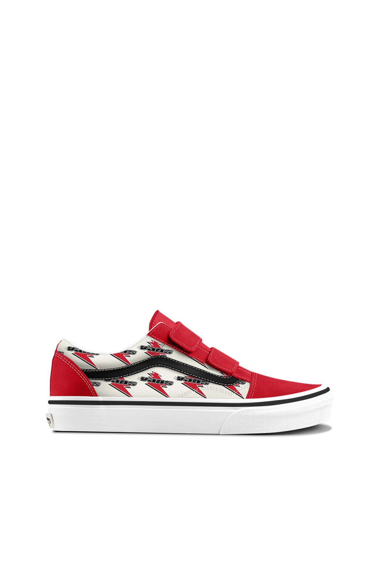 YOUTH UNISEX OLD SKOOL V VANS LIGHTNING RACING RED/TRUE WHIT 1