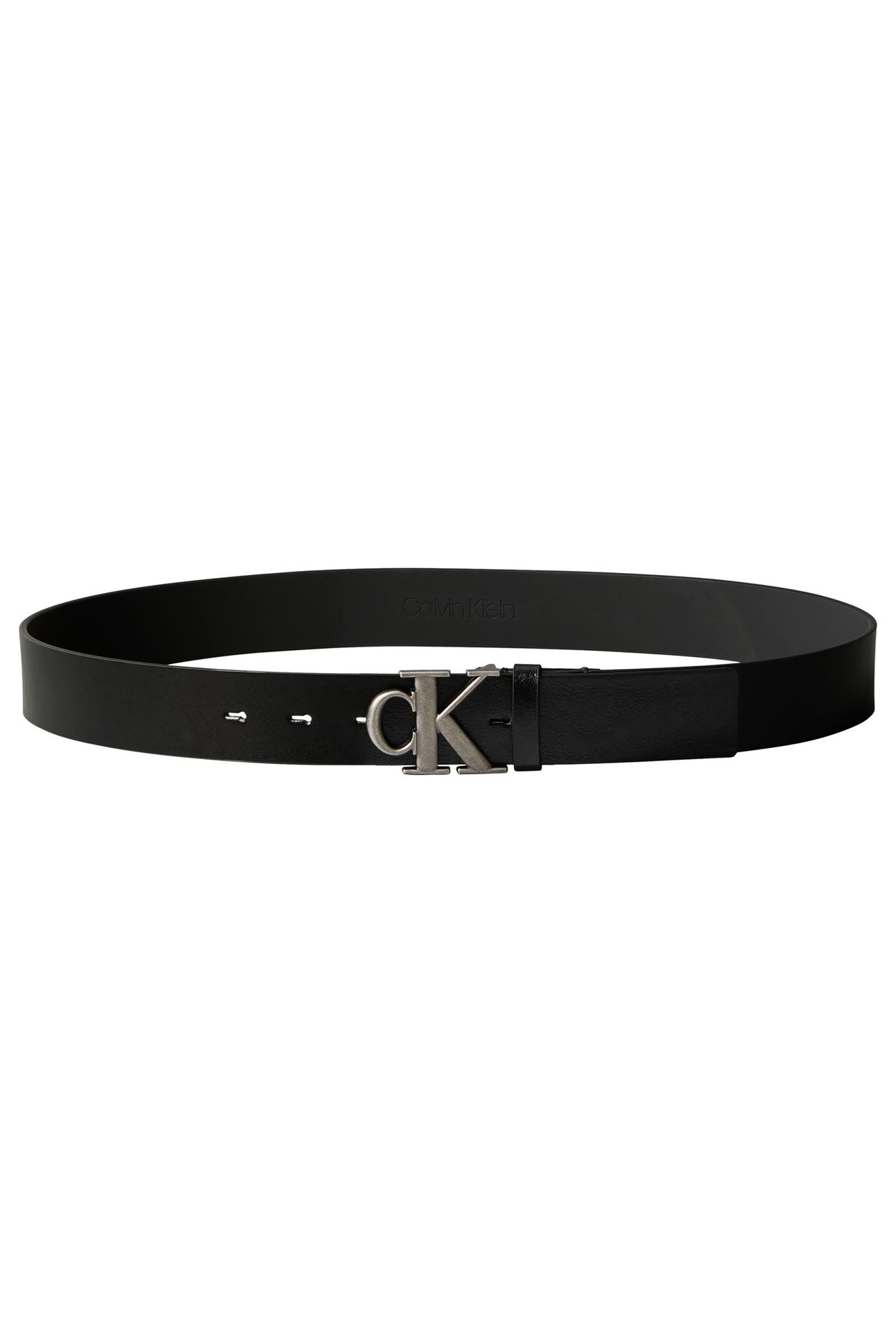 CK BUCKLE TUMBLED 35 BELT BLACK/ANTIQUE SILVER 5