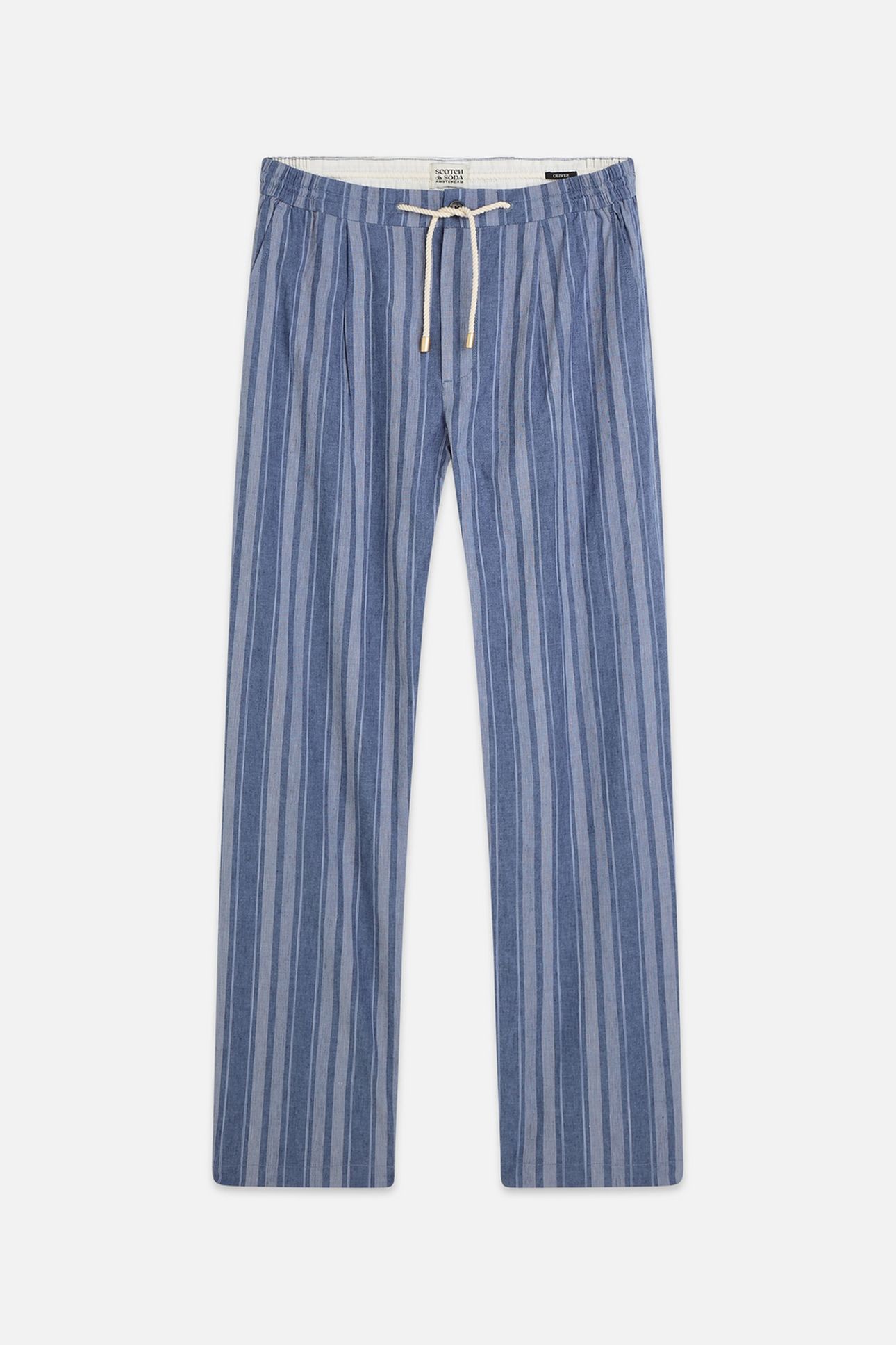 OLIVER PLEATED LINENBLEND RELAXED STRAIGHTFIT JOGGER NAVY 1