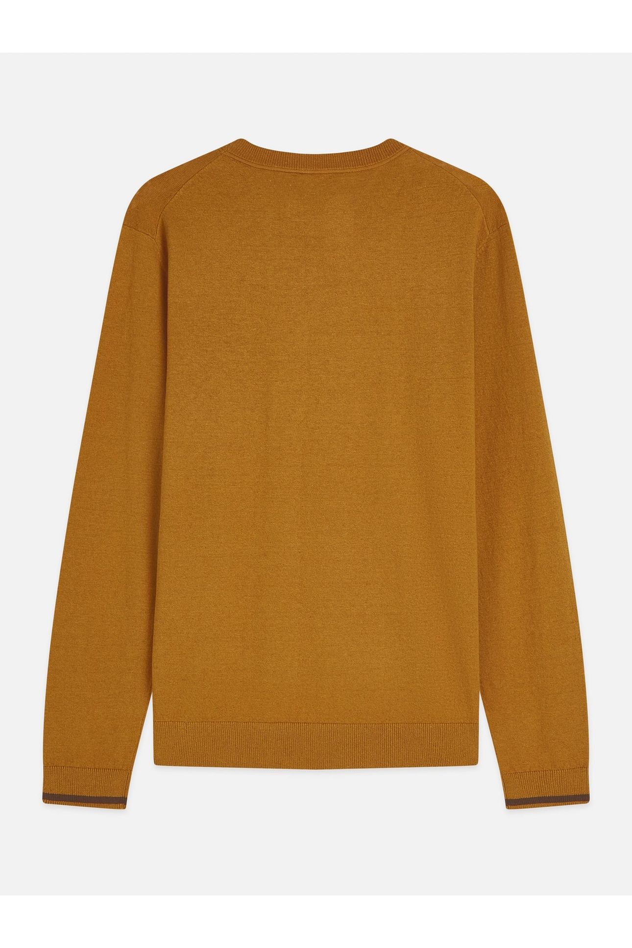 LINENBLEND REGULARFIT PULLOVER MEDIUM BROWN 2