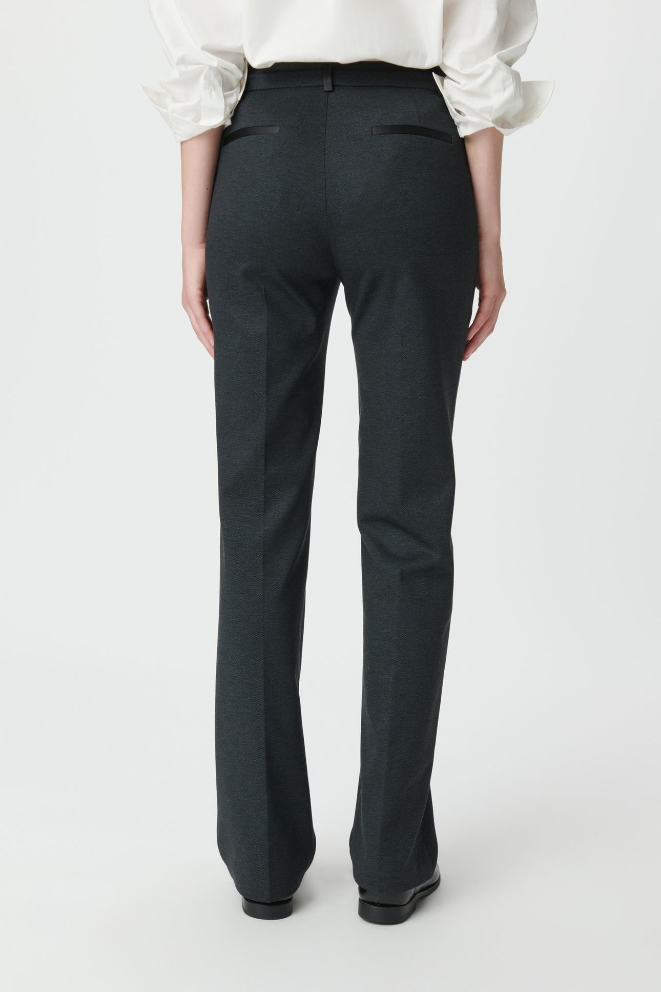 GREY HERRINGBONE SUIT TROUSERS 2