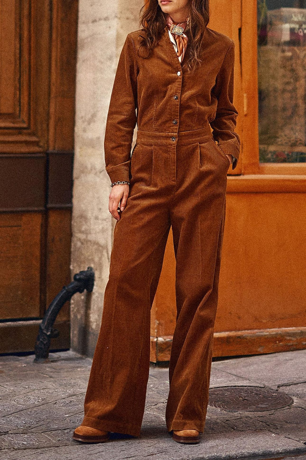 CAMEL CORDUROY JUMPSUIT 9