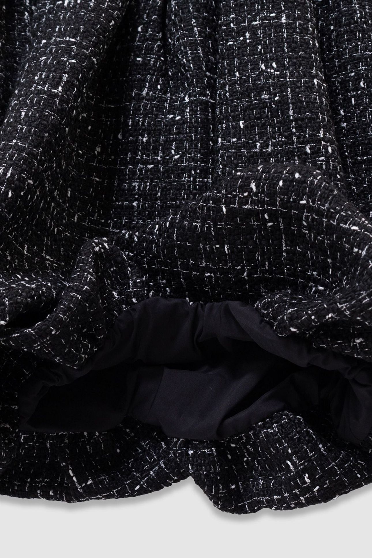 GIRLS’ BLACK TWEED-LOOK MIXED-FABRIC DRESS 4