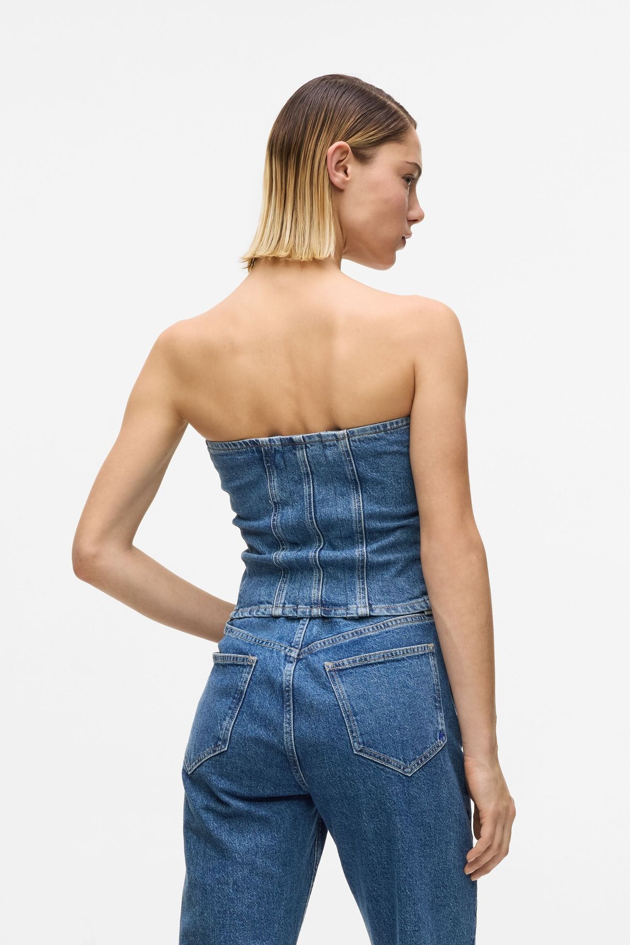 KLJ TIE BUSTIER STONE BLUE 2