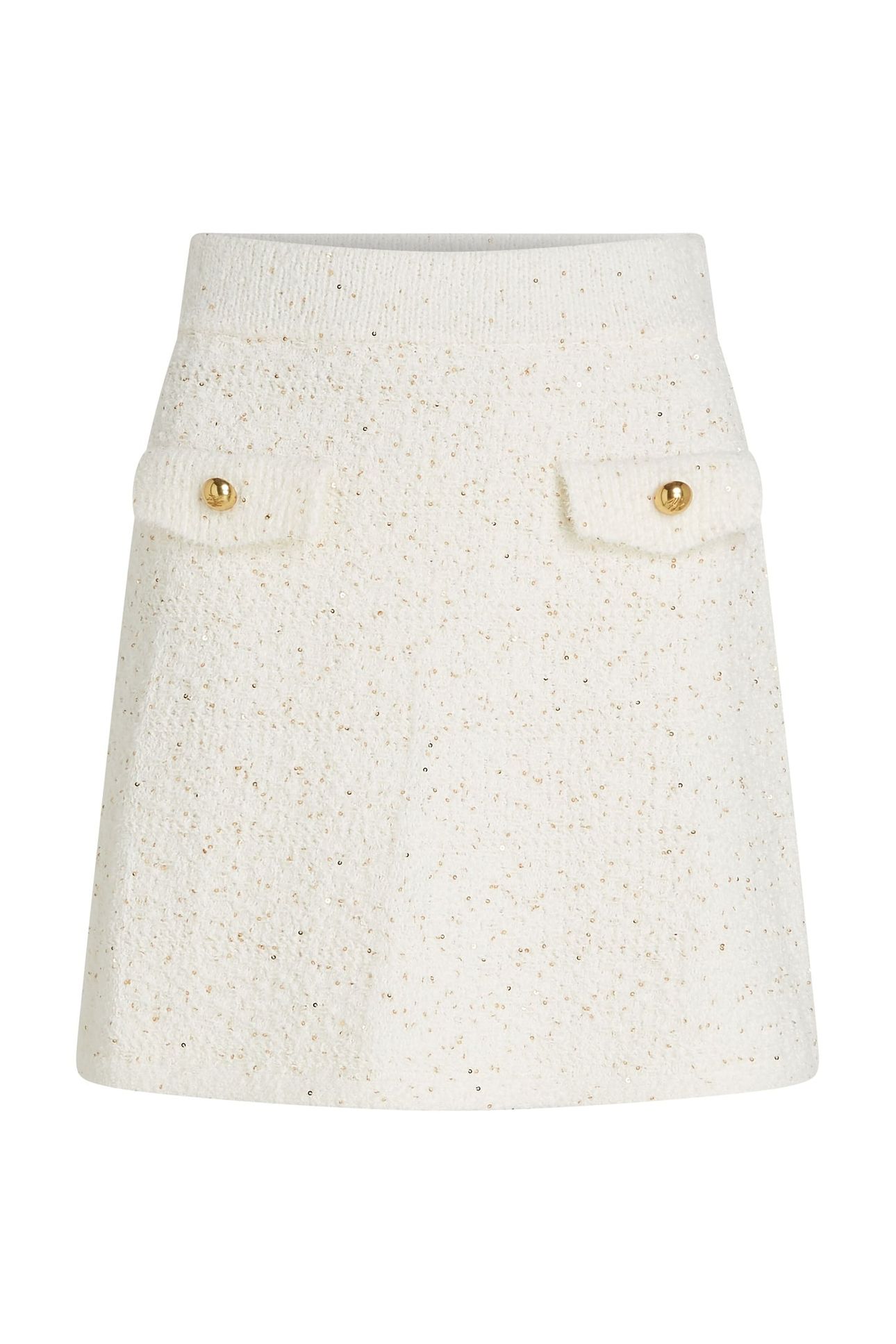 BOUCLE KNIT SKIRT CANNOLI CREAM 4