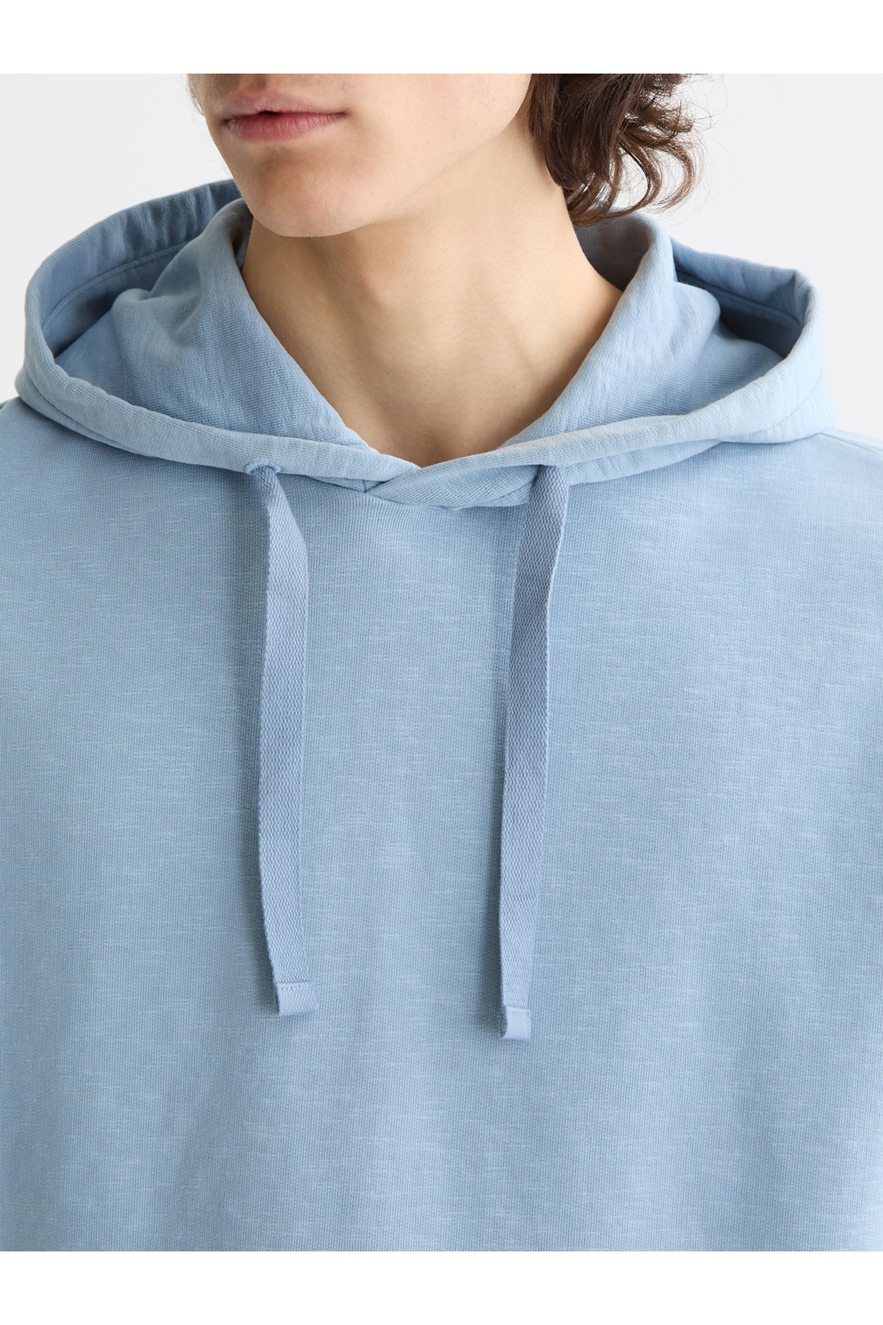 SEASONAL CORE - 3 CROSSES GARMENT-DYED HOODIE FADED DENIM 8