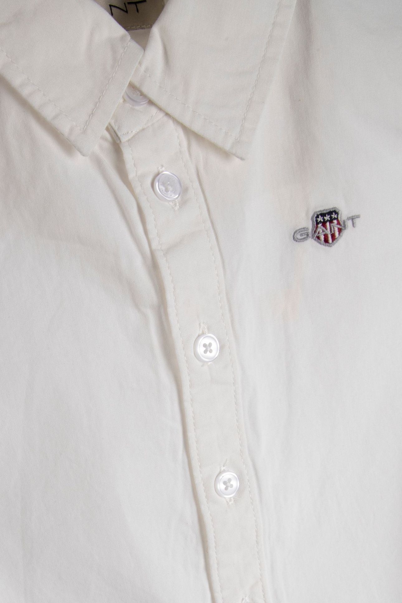 KIDS GIRLS GANT COTTON SHIRT WHITE 4