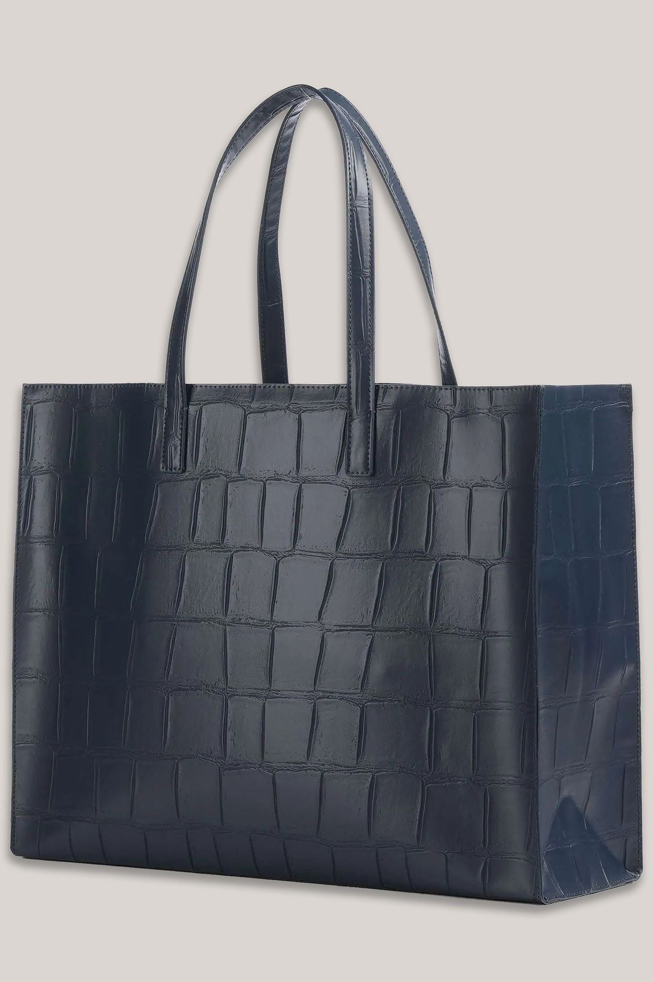 CROC EFFECT EXTRA LARGE ICON BAG NAVY 2