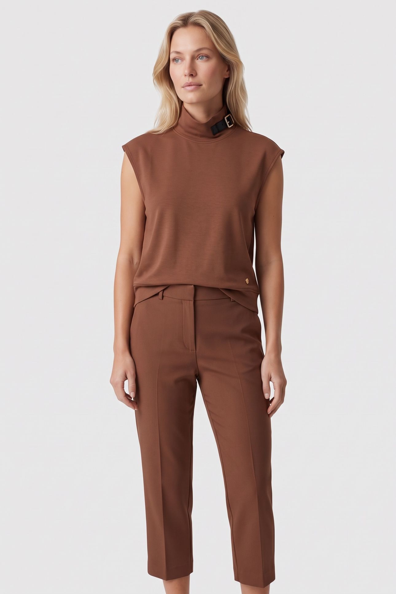 BELT DETAIL FANCY SWEATSHIRT FRIAR BROWN 1