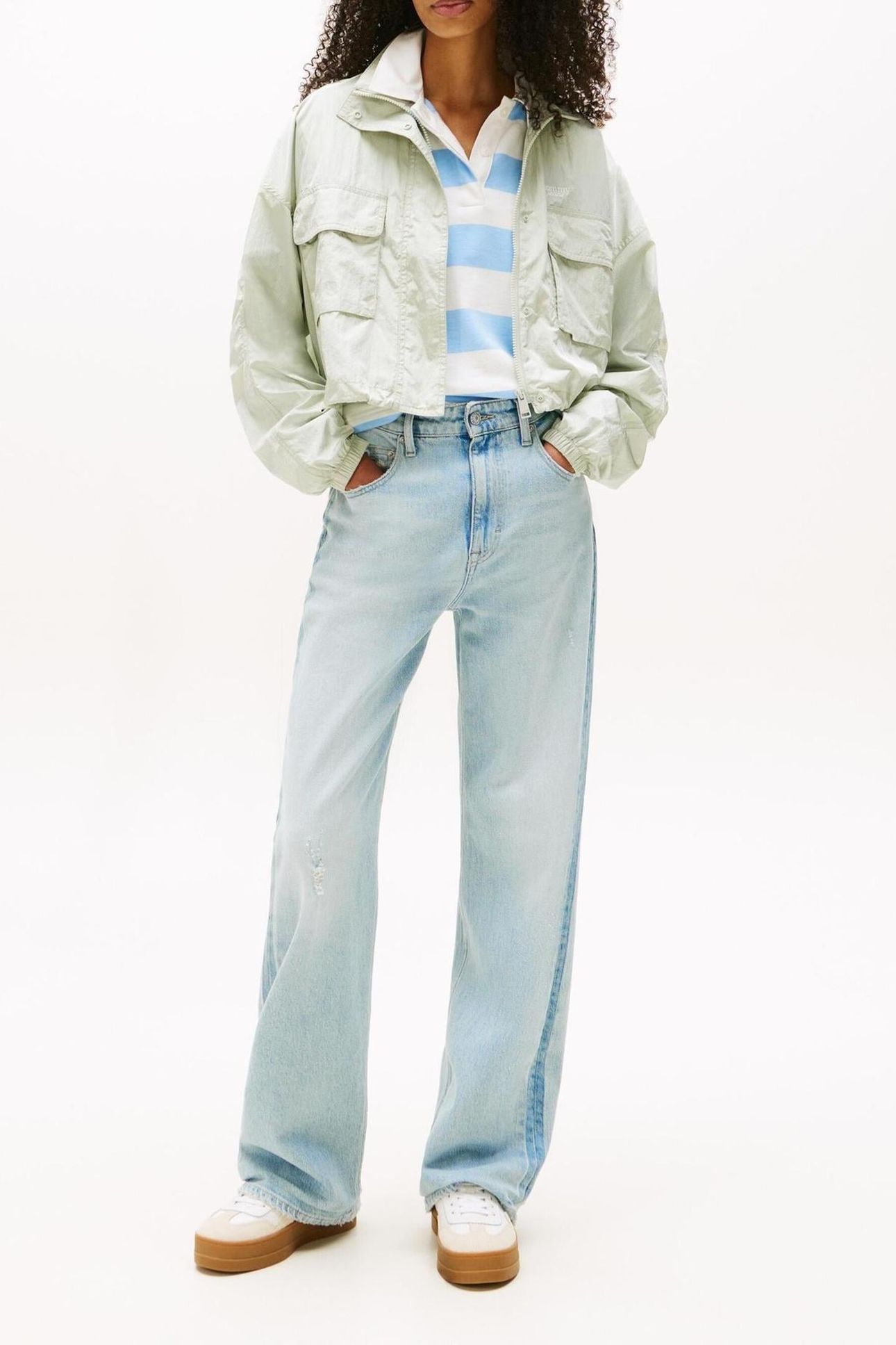 TJW STAND COLLAR WIND JACKET MISTY SAGE 2