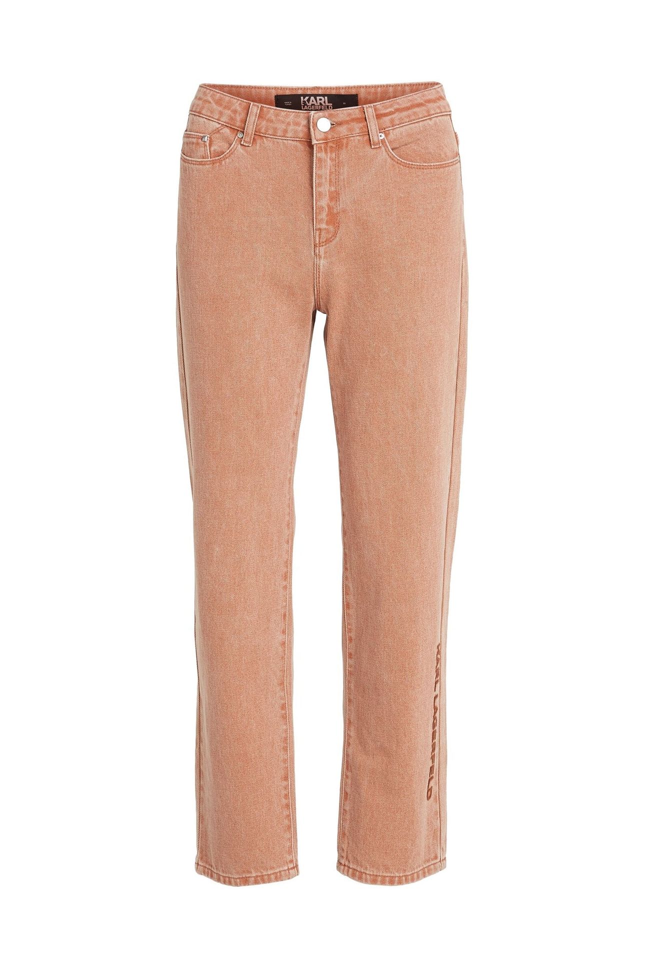 CLAY DYED STRAIGHT LEG DENIMS TERRACOTTA DENIM 1