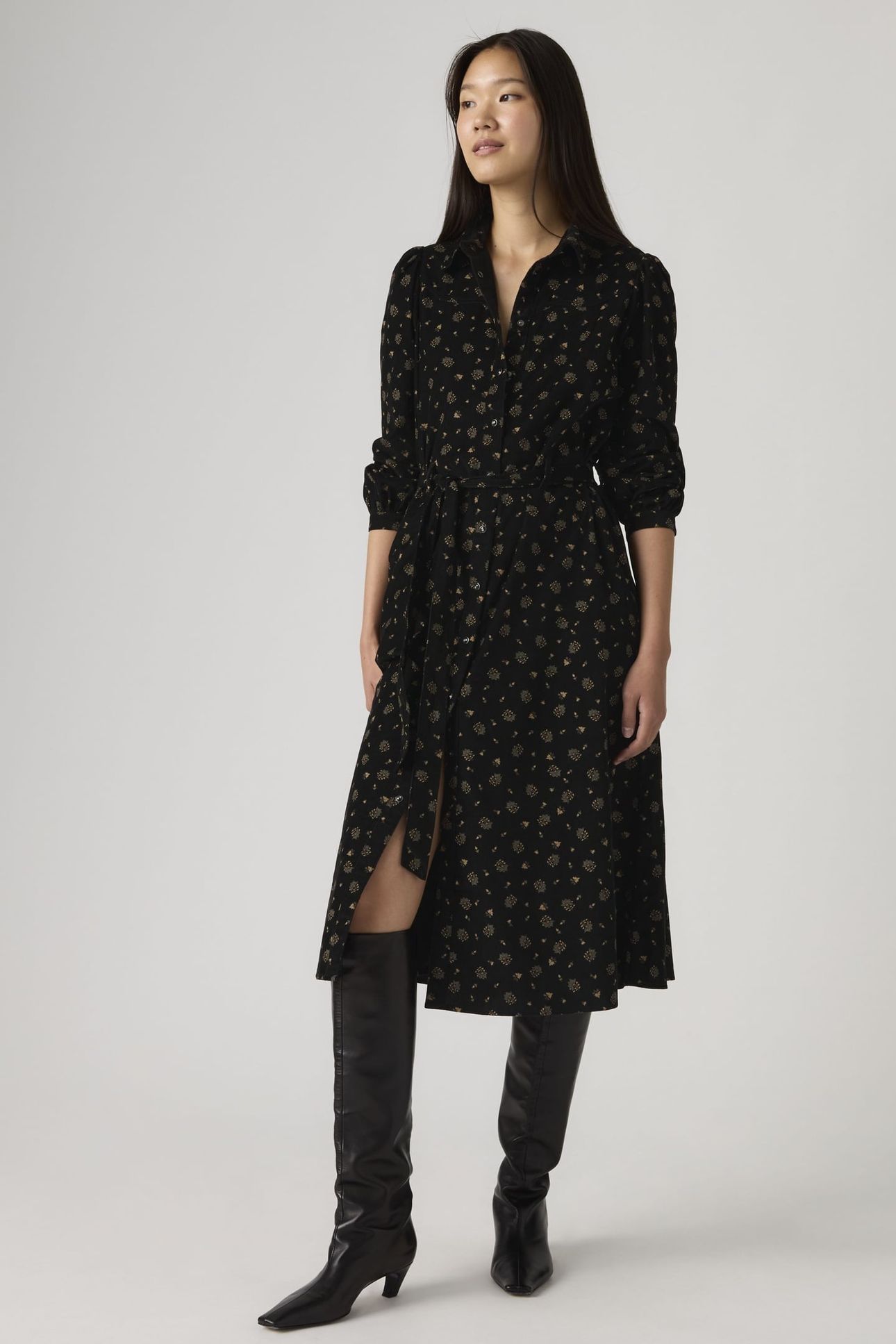 JOURNEY LONG SLEEVE CORDUROY DRESS 4