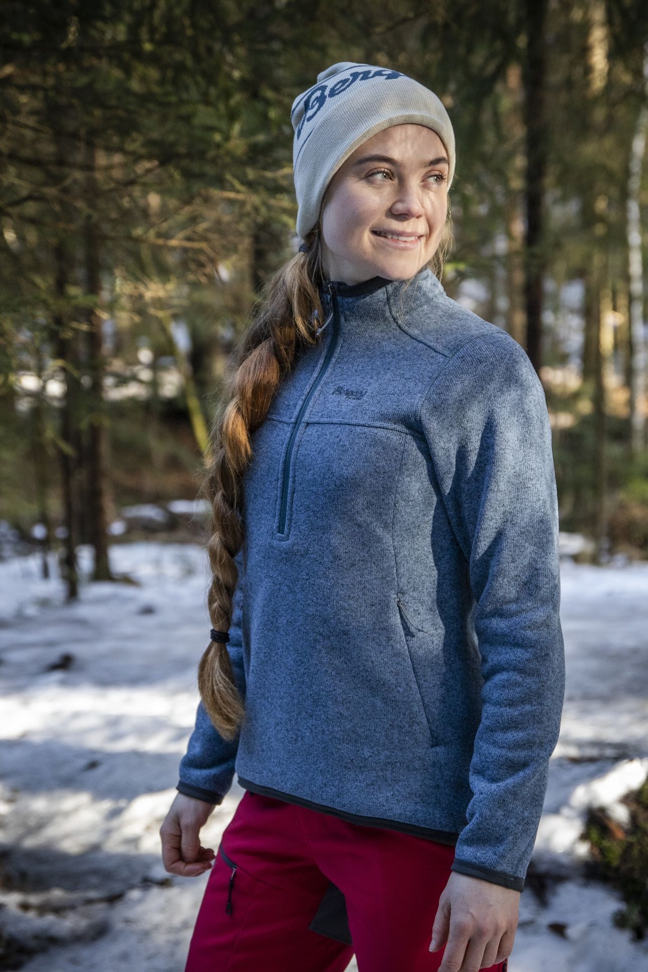 KAMPHAUG KNITTED W HALF ZIP ORION BLUE 5