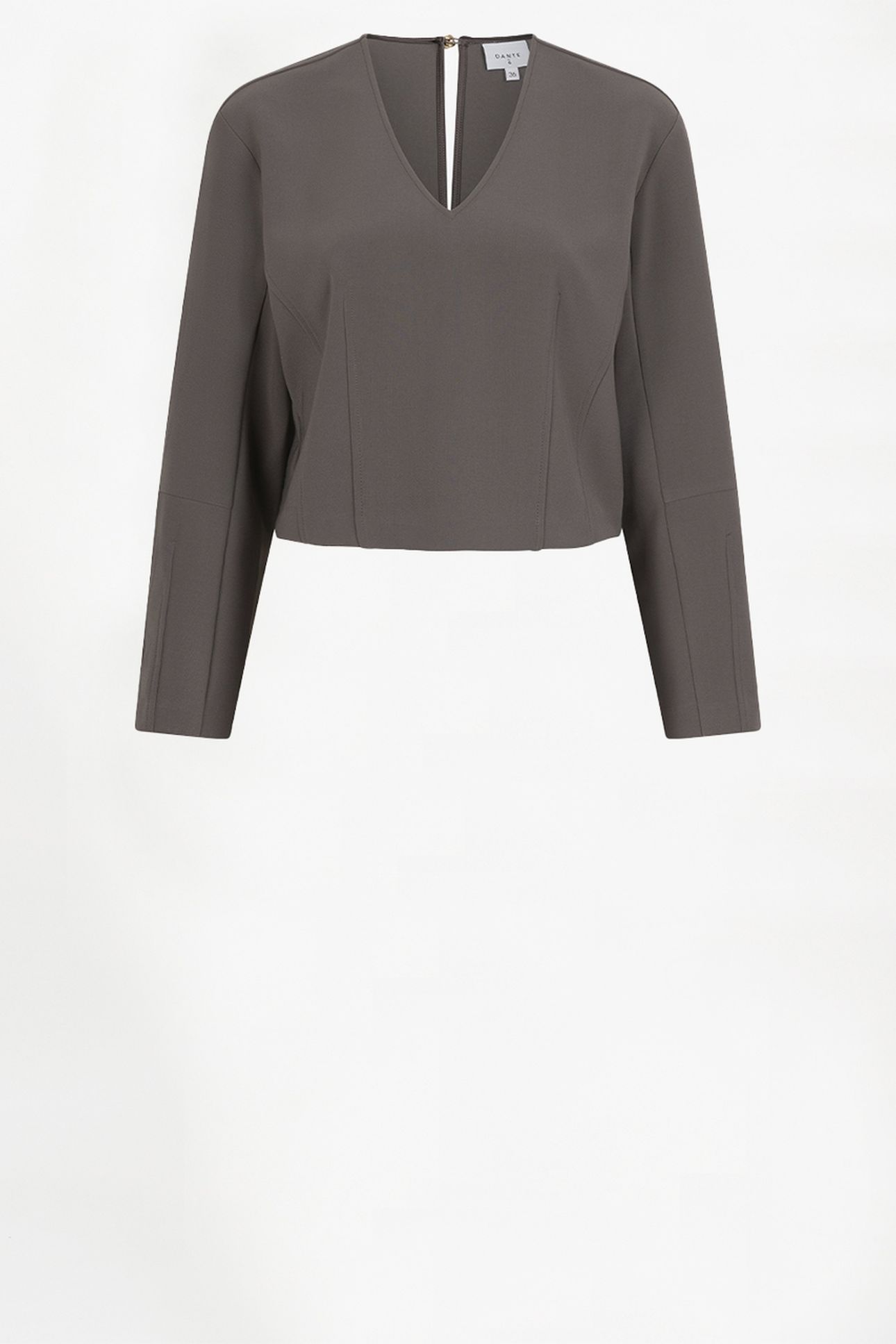 CINDER V-NECK TOP ANTIQUE GREY 4