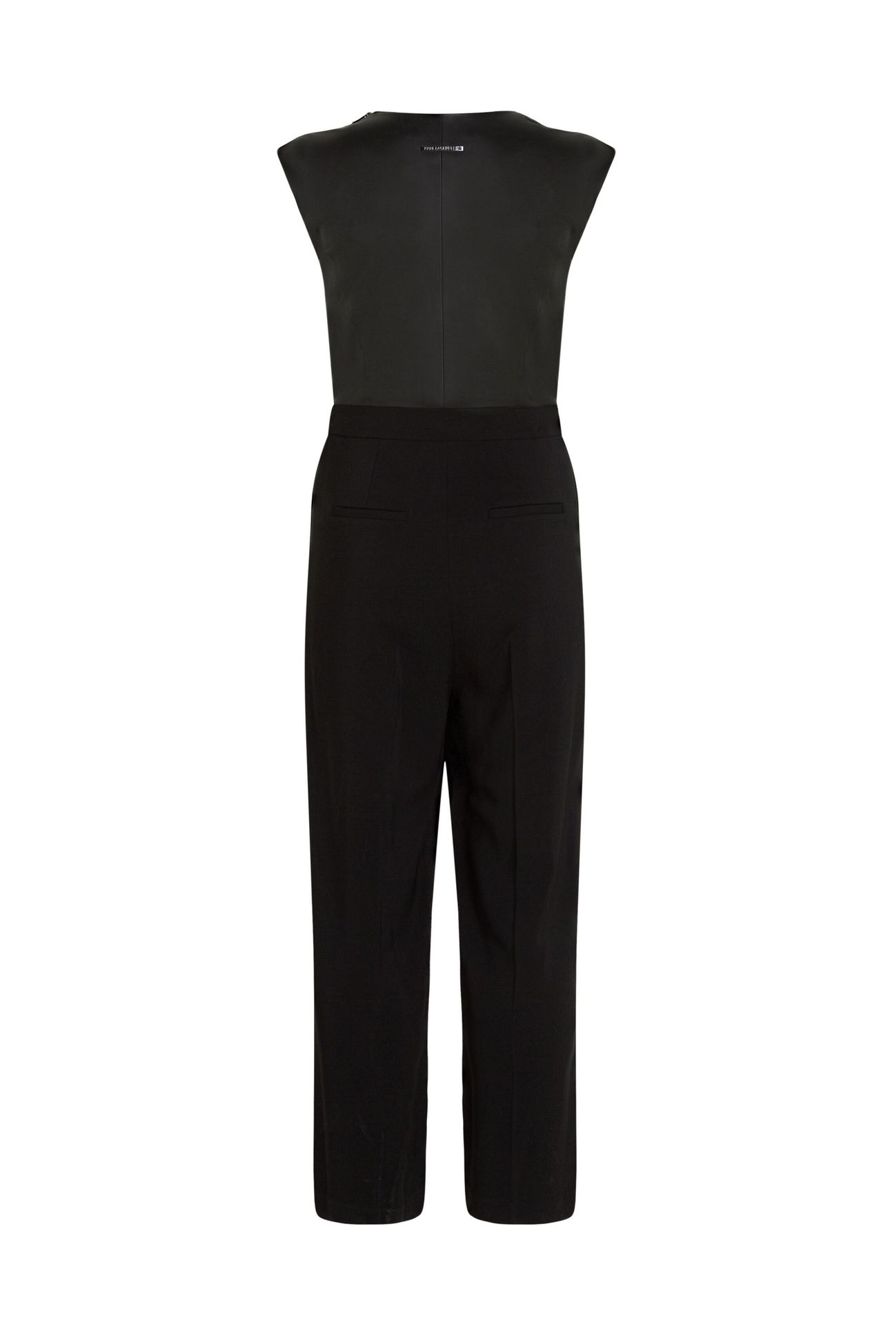 FAUX LEATHER ZIP JUMPSUIT BLACK 2