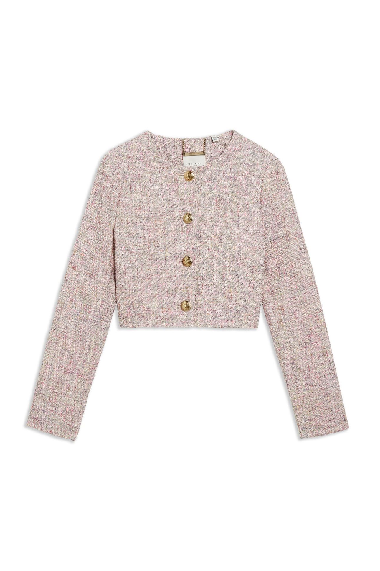CONSTA TAILORED FITTED BOUCLE CROPPED IVORY 3