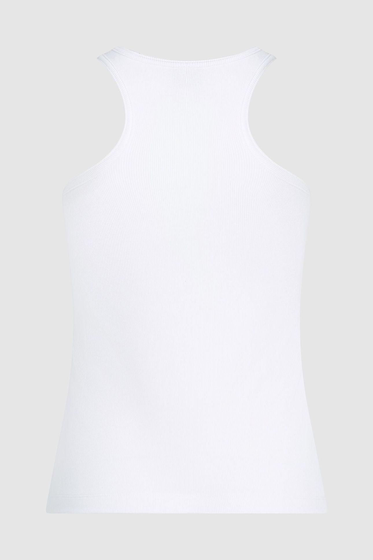 KLJ RIBBED LOGO TANK WHITE 5