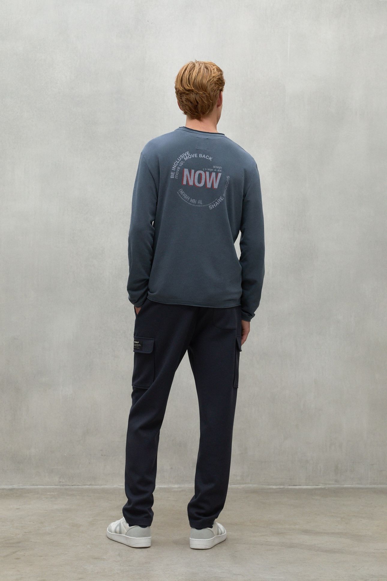 NOWALF LONG SLEEVE T-SHIRT STEEL BLUE 2
