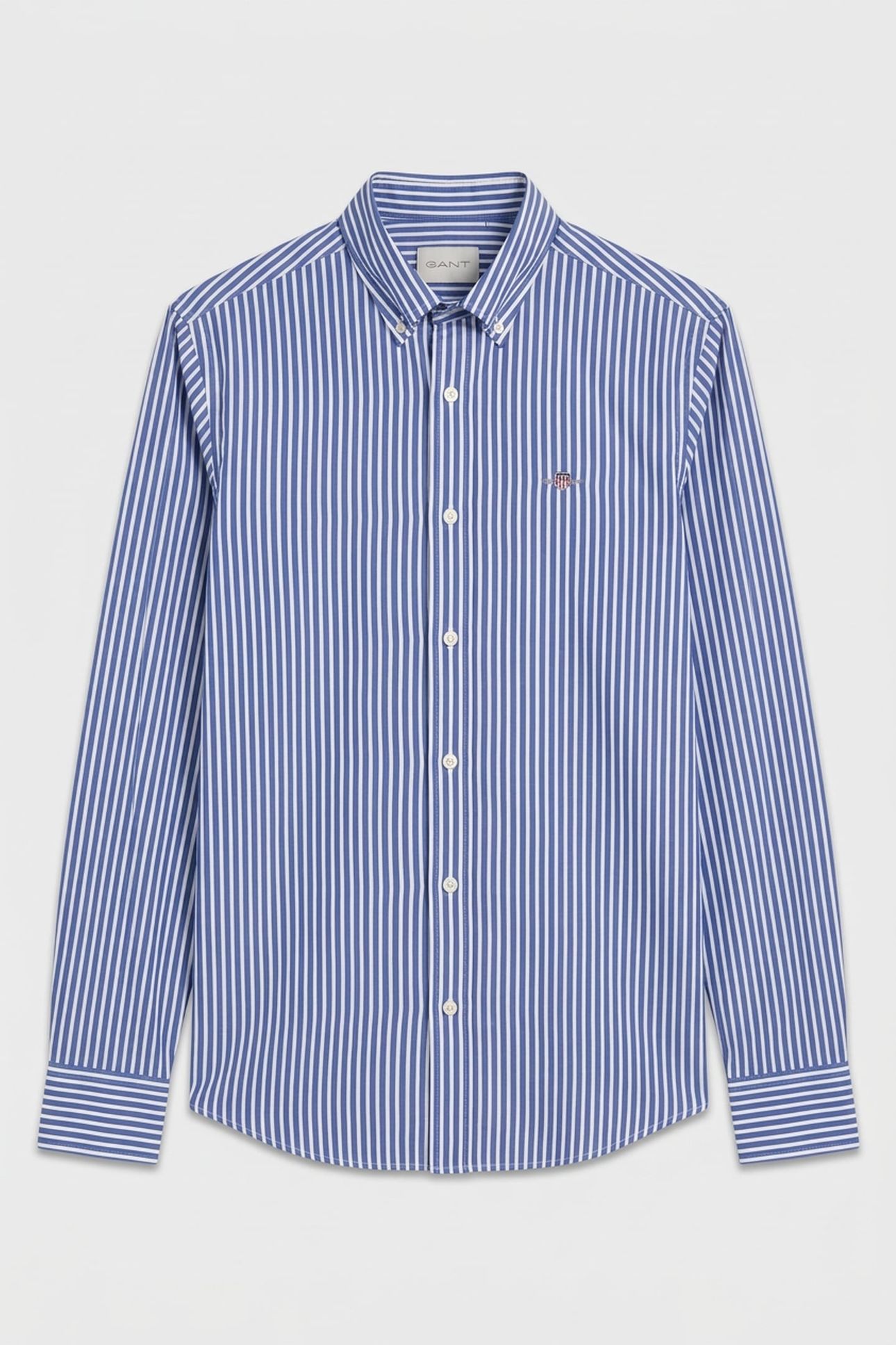 SLIM CLASSIC POPLIN STRIPE SHIRT COLLEGE BLUE 2
