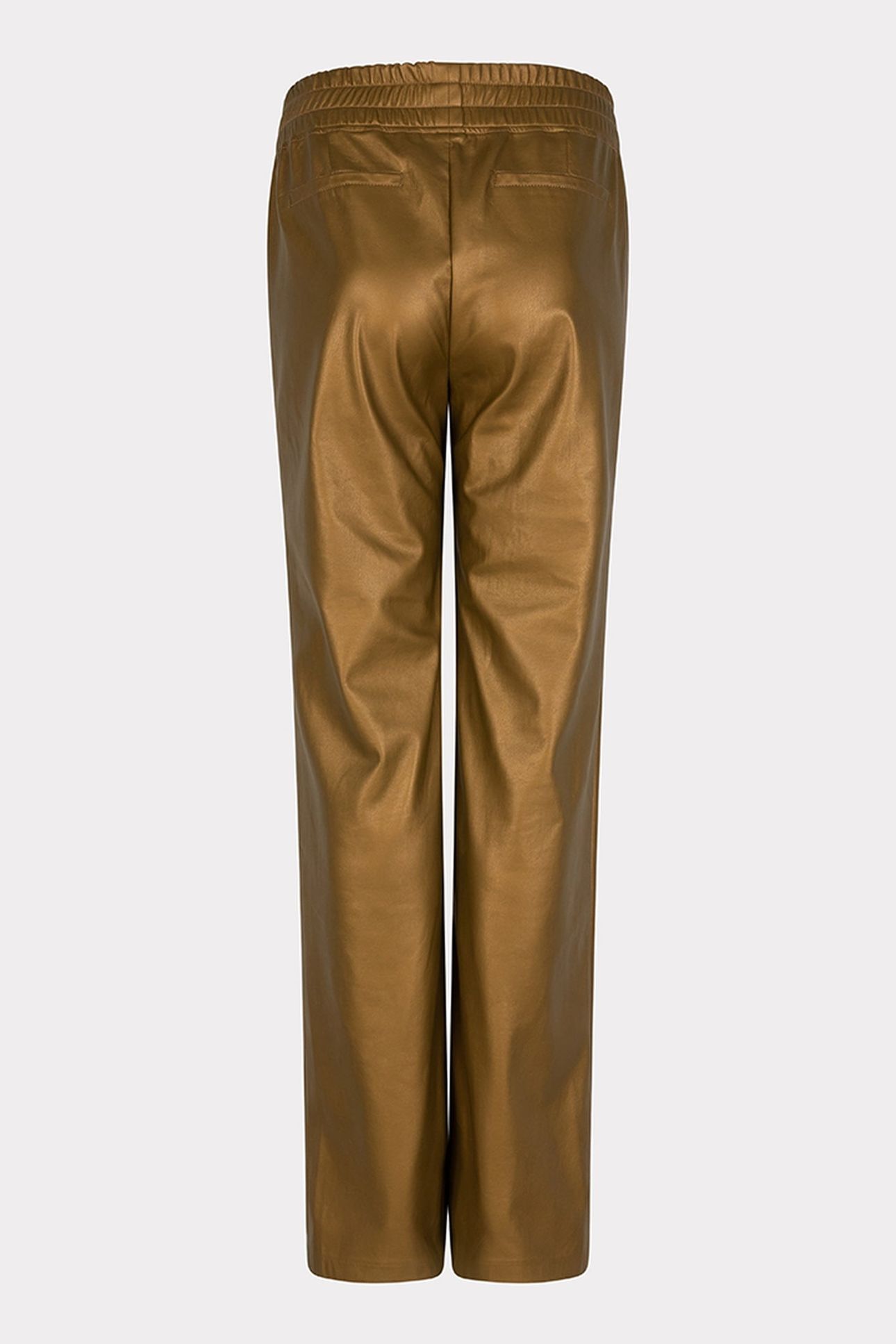TROUSERS JOGGER VEGAN LEATHER GOLDEN OLIVE 5
