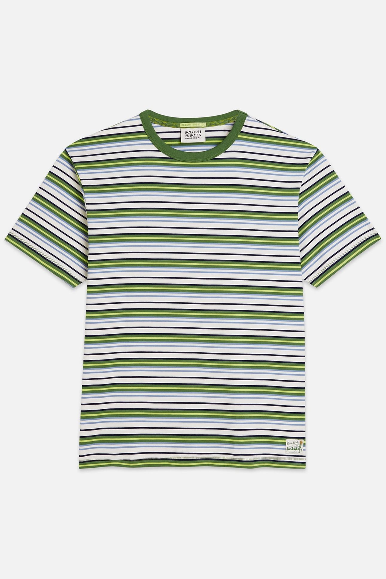 RELAXEDFIT YARNDYED TSHIRT DARK GREEN 1