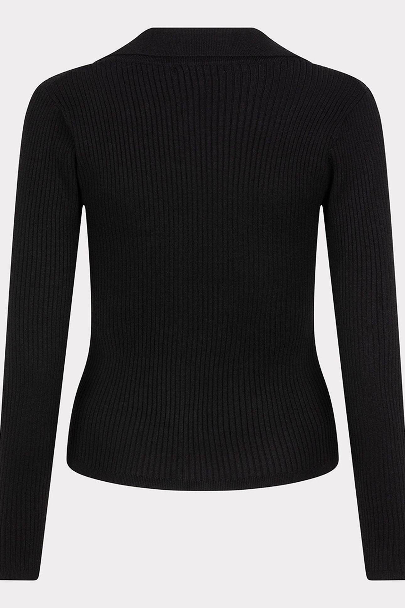 SWEATER BUTTON UP BLACK 5