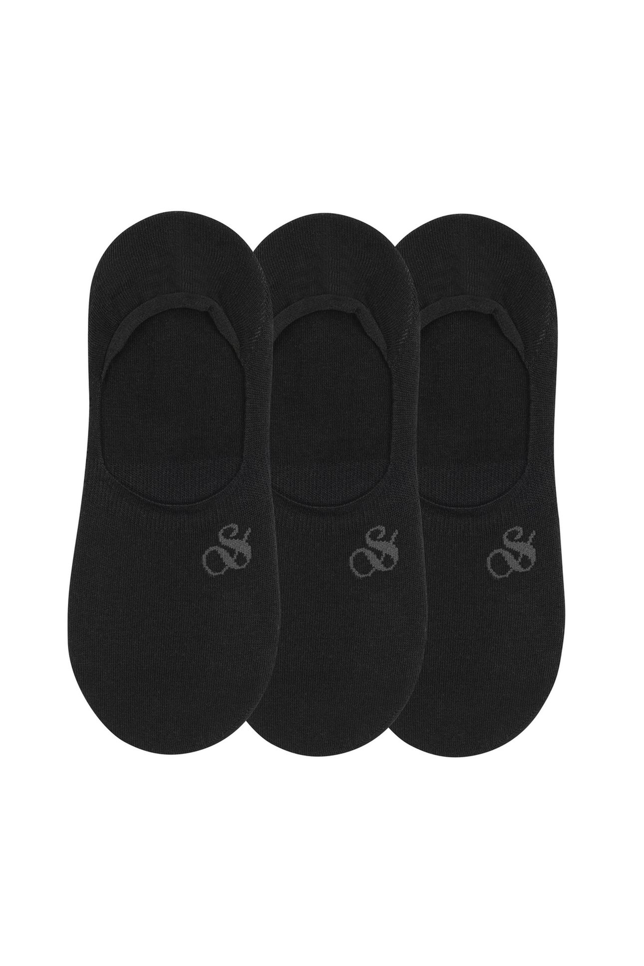 3PK MENS NON TERRY LINER BLACK 1