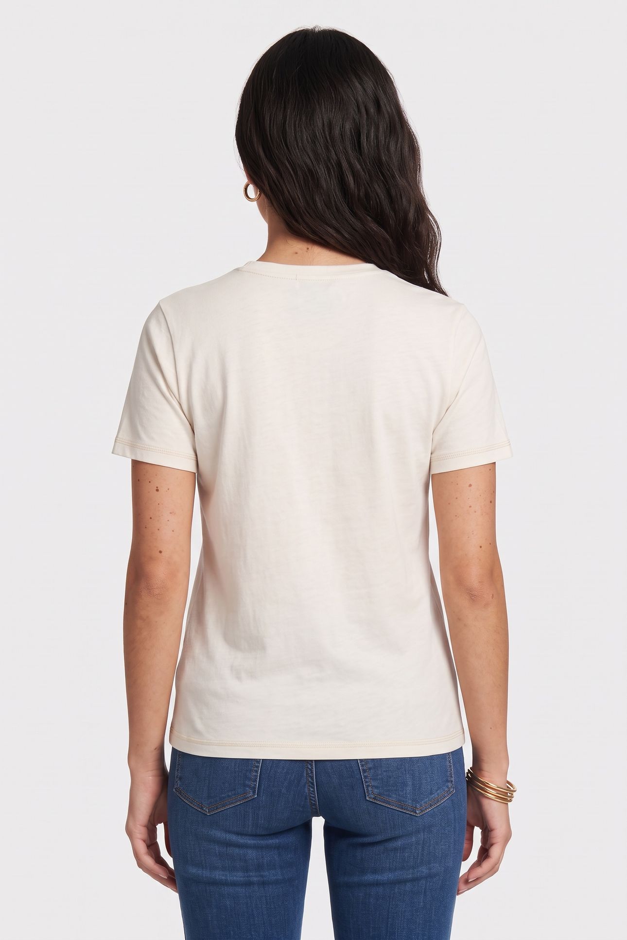 FLATLOCK ARTWORK REGULAR FIT T-SHIRT OFF WHITE 2