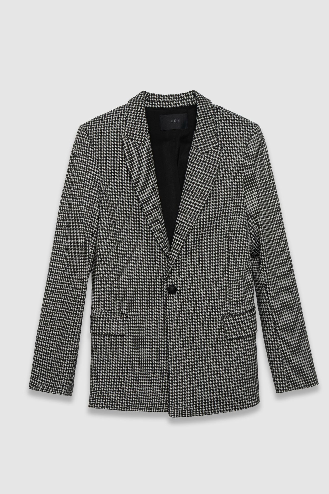 BLACK HOUNDSTOOTH SUIT JACKET 4