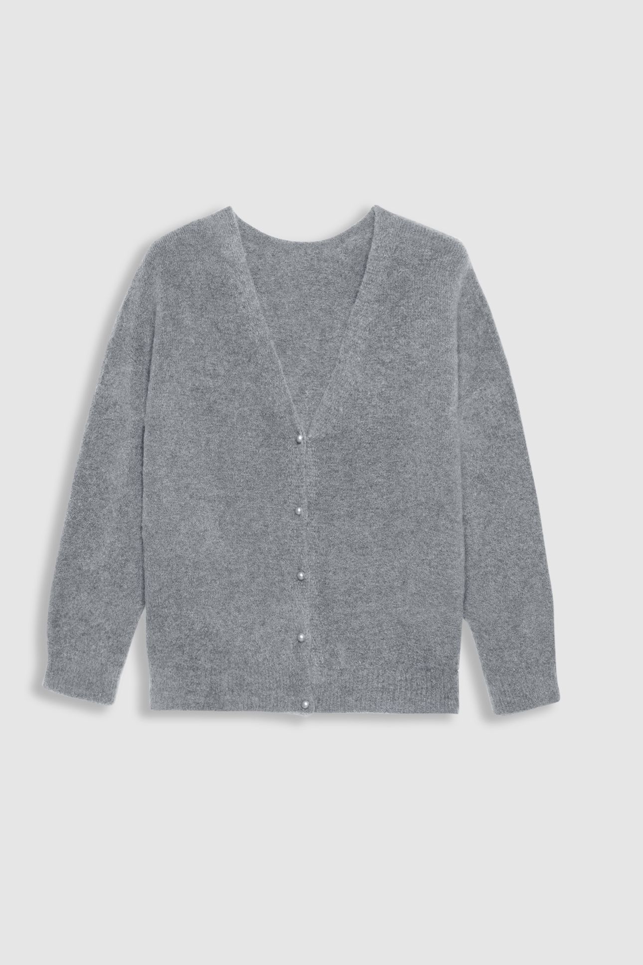 GREY KNIT BACK/FRONT REVERSIBLE CARDIGAN 4