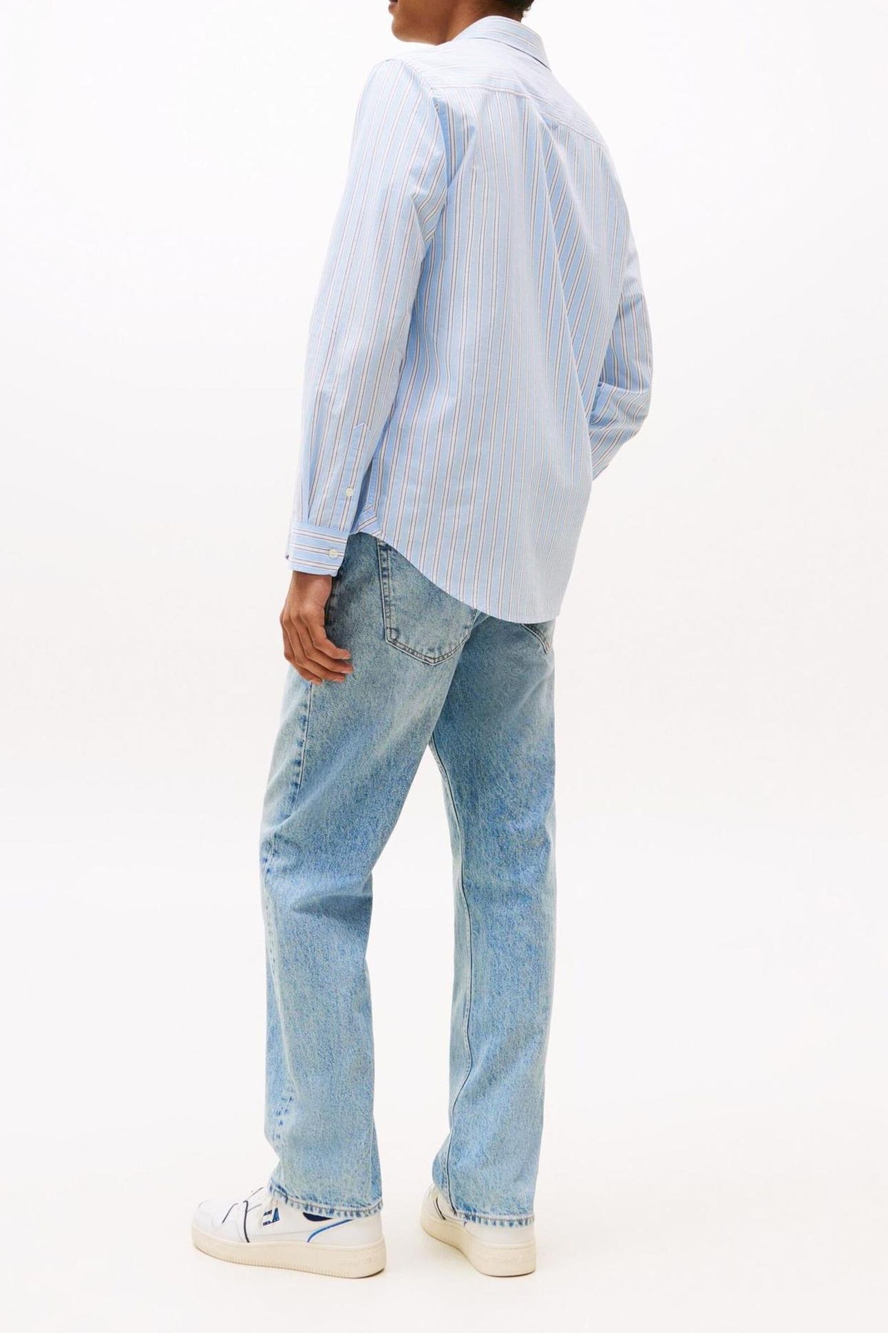TJM ESSNT POPLIN REG SWEET BLUE STRIPES 3