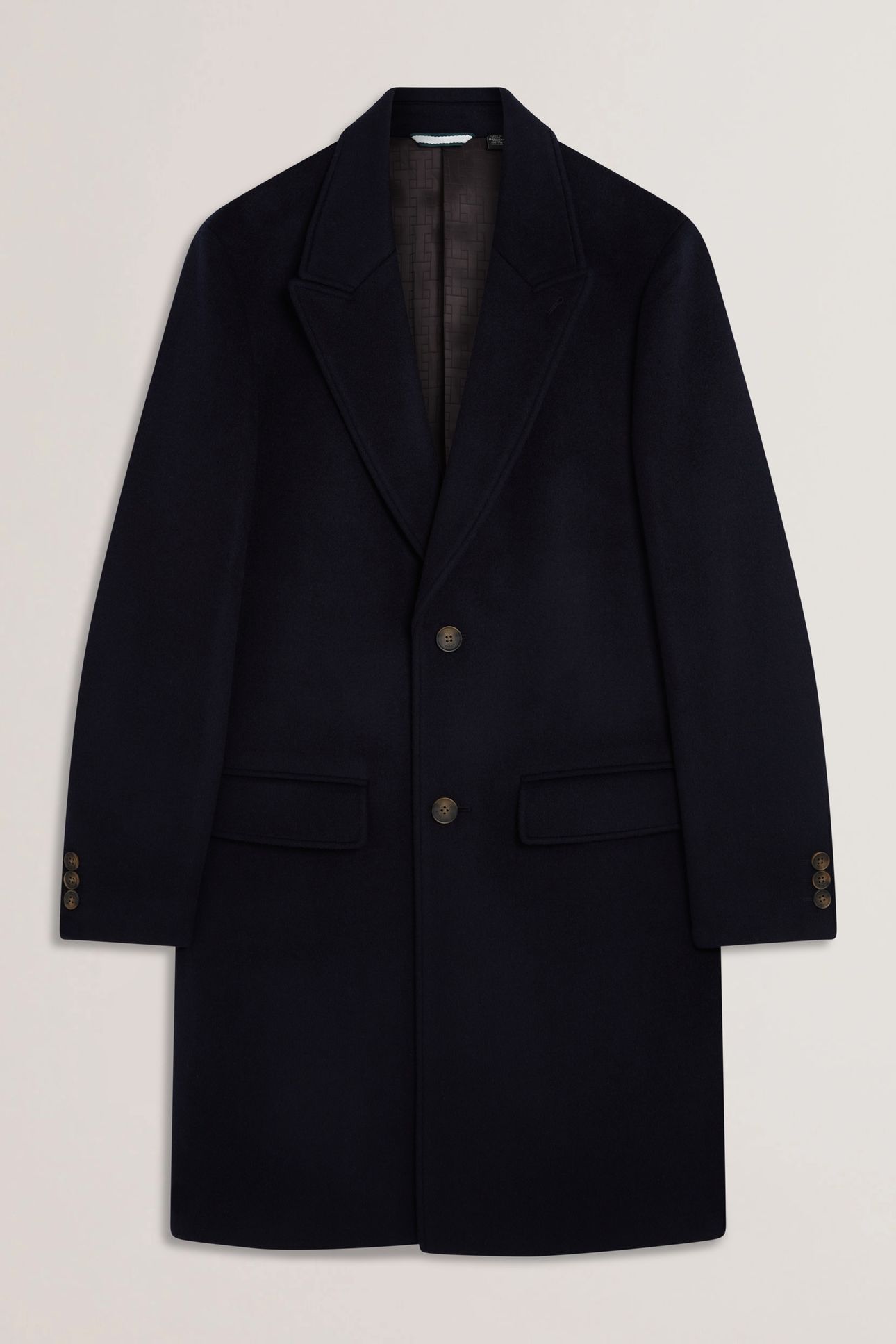 WILDING WOOL BLEND OVERCOAT NAVY 1
