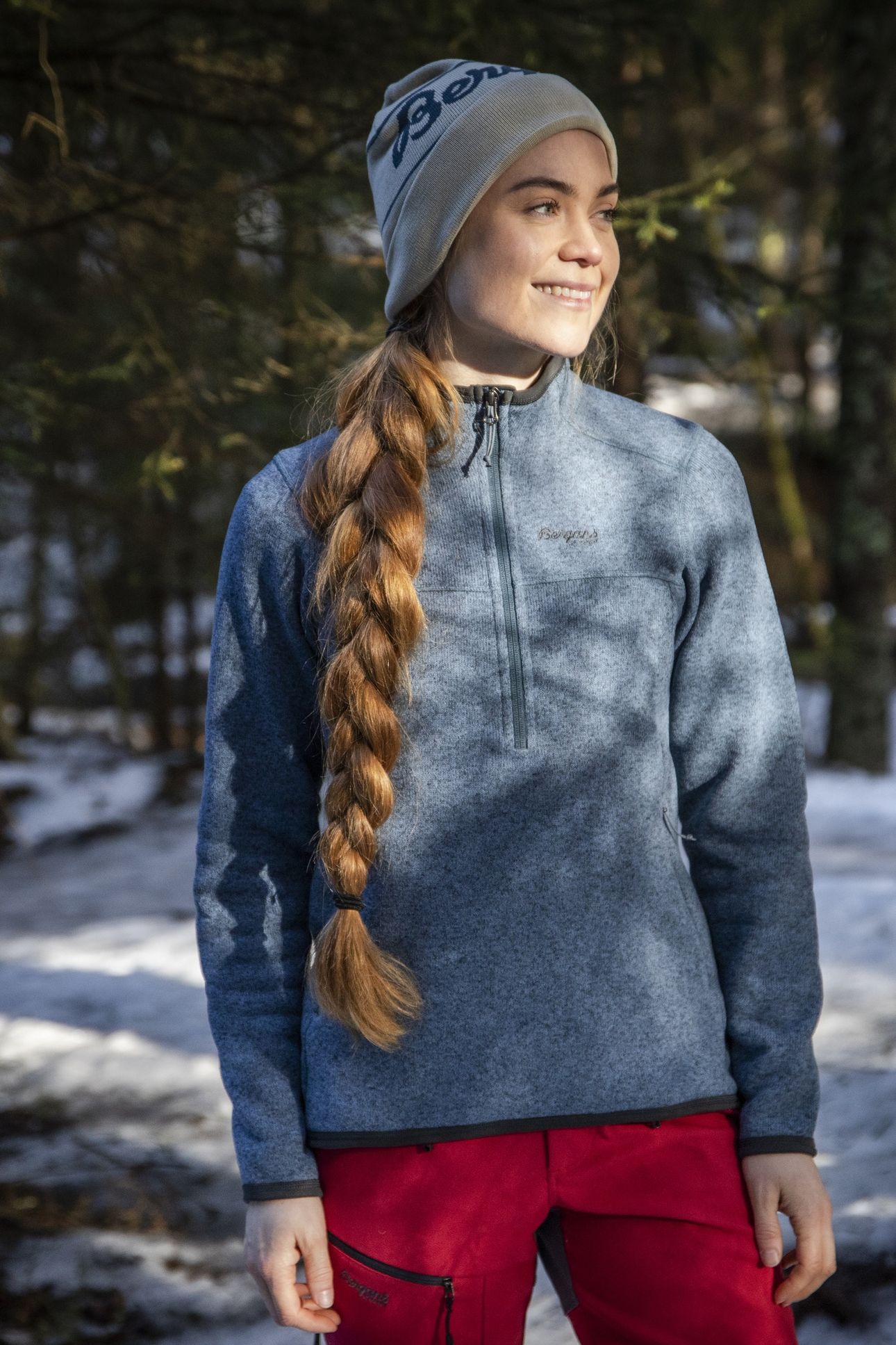 KAMPHAUG KNITTED W HALF ZIP ORION BLUE 6