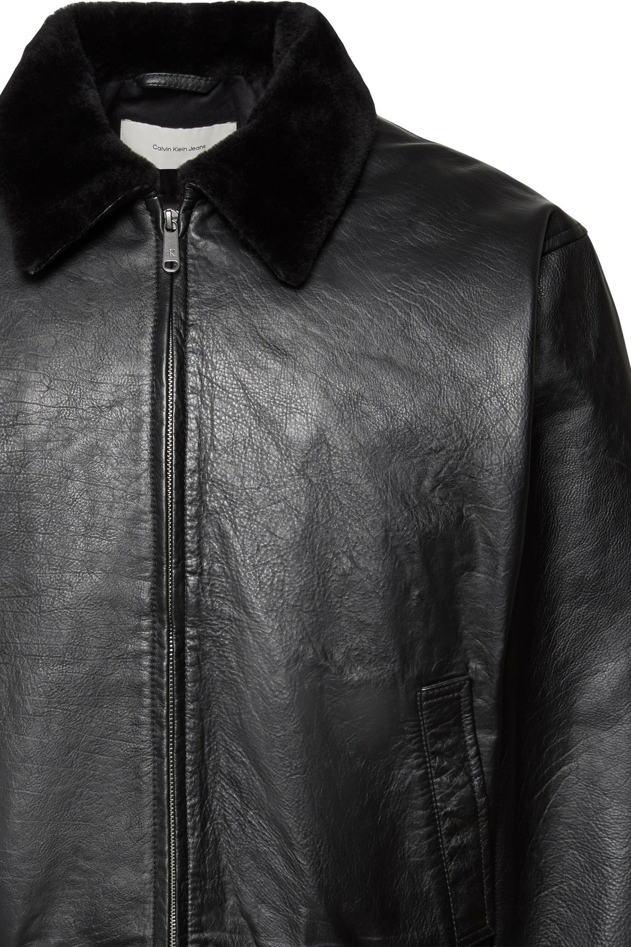 LS LEATHER BOMBER BLACK 4
