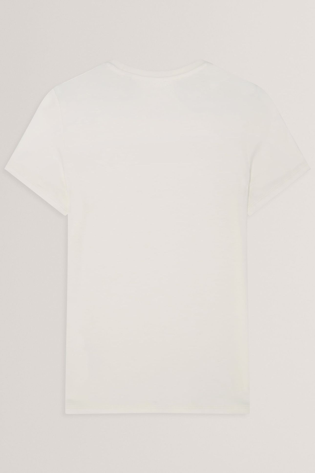 PRINTED FITTED TEE IVORY 3