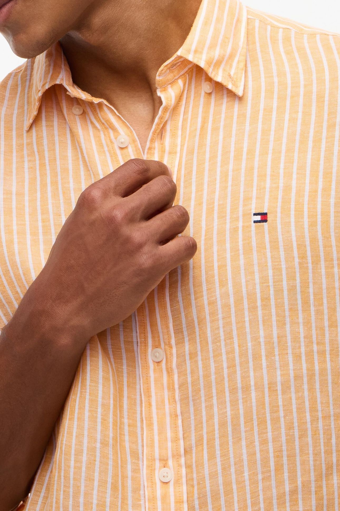 LINEN BENGAL STRIPE ORANGE FLASH/STRIPE 5