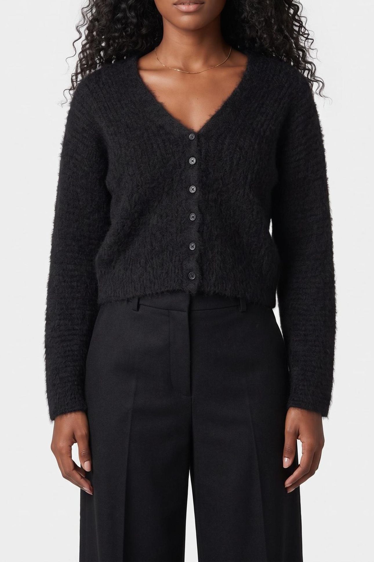LONG SLEEVE BUTTON BLACK 1