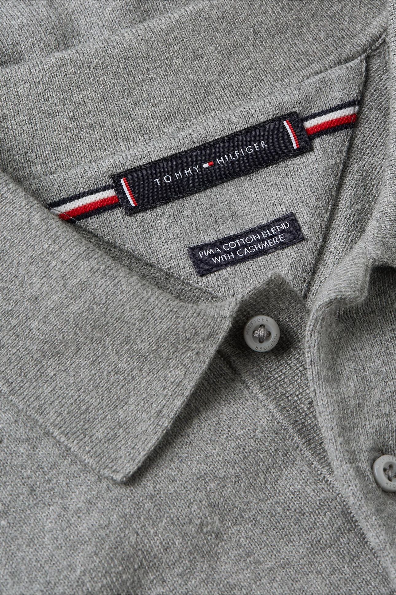 PIMA COTTON CASHMERE SWEATER MEDIUM GREY HEATHER 4
