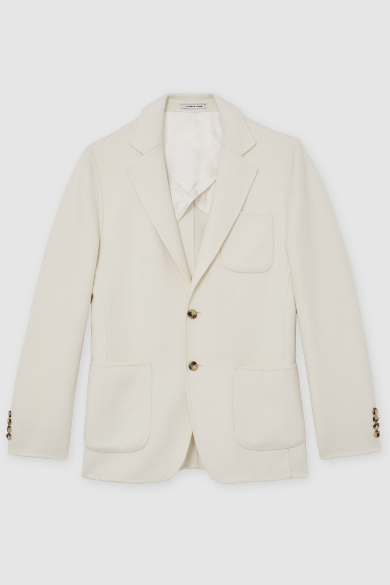 SB 2B NOTCH SPLITABLE WOOL BLAZER OFF WHITE 4