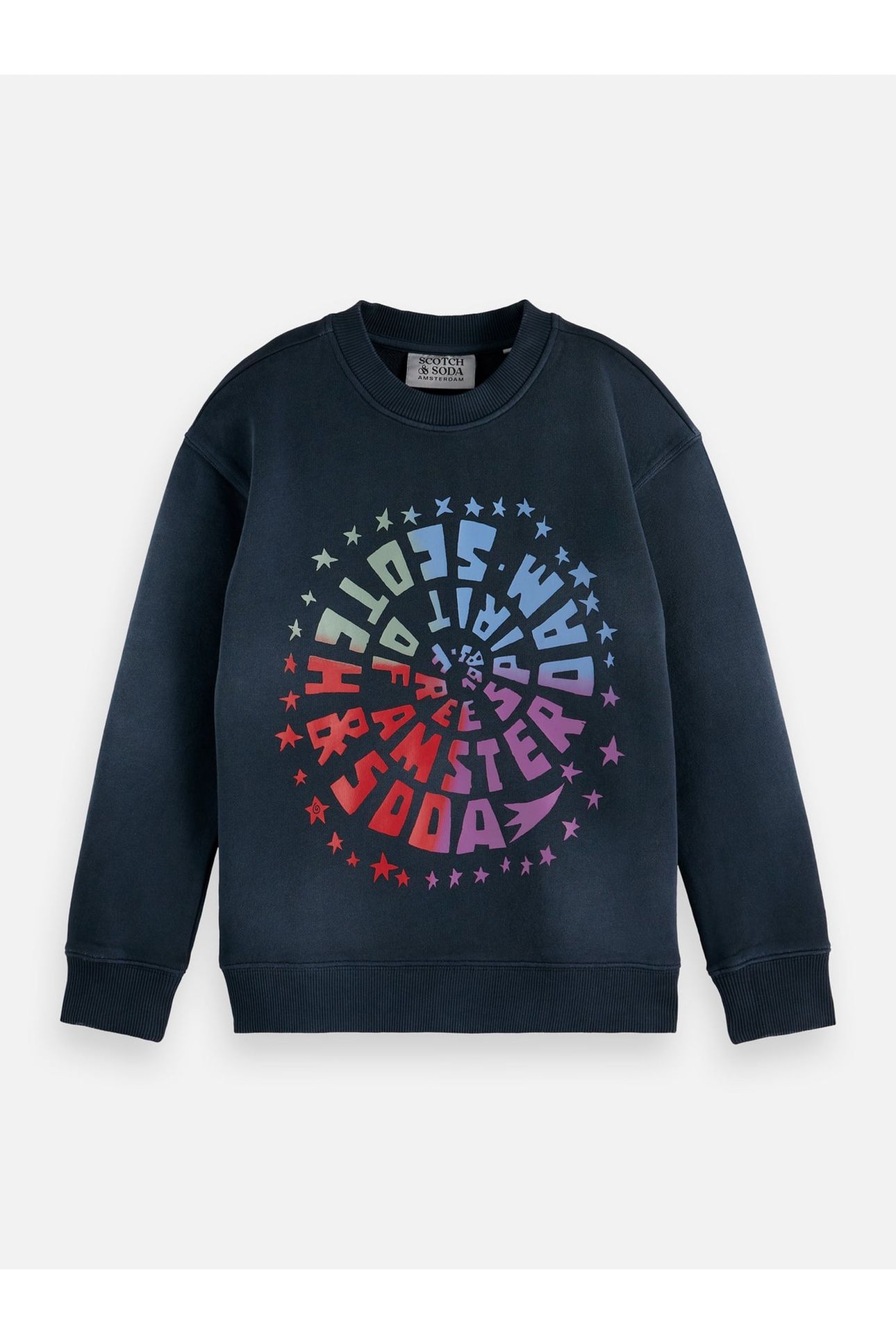 BOYS FRONT ARTWORK RELAXEDFIT WASHED SWEATSHIRT DARK GREY 1