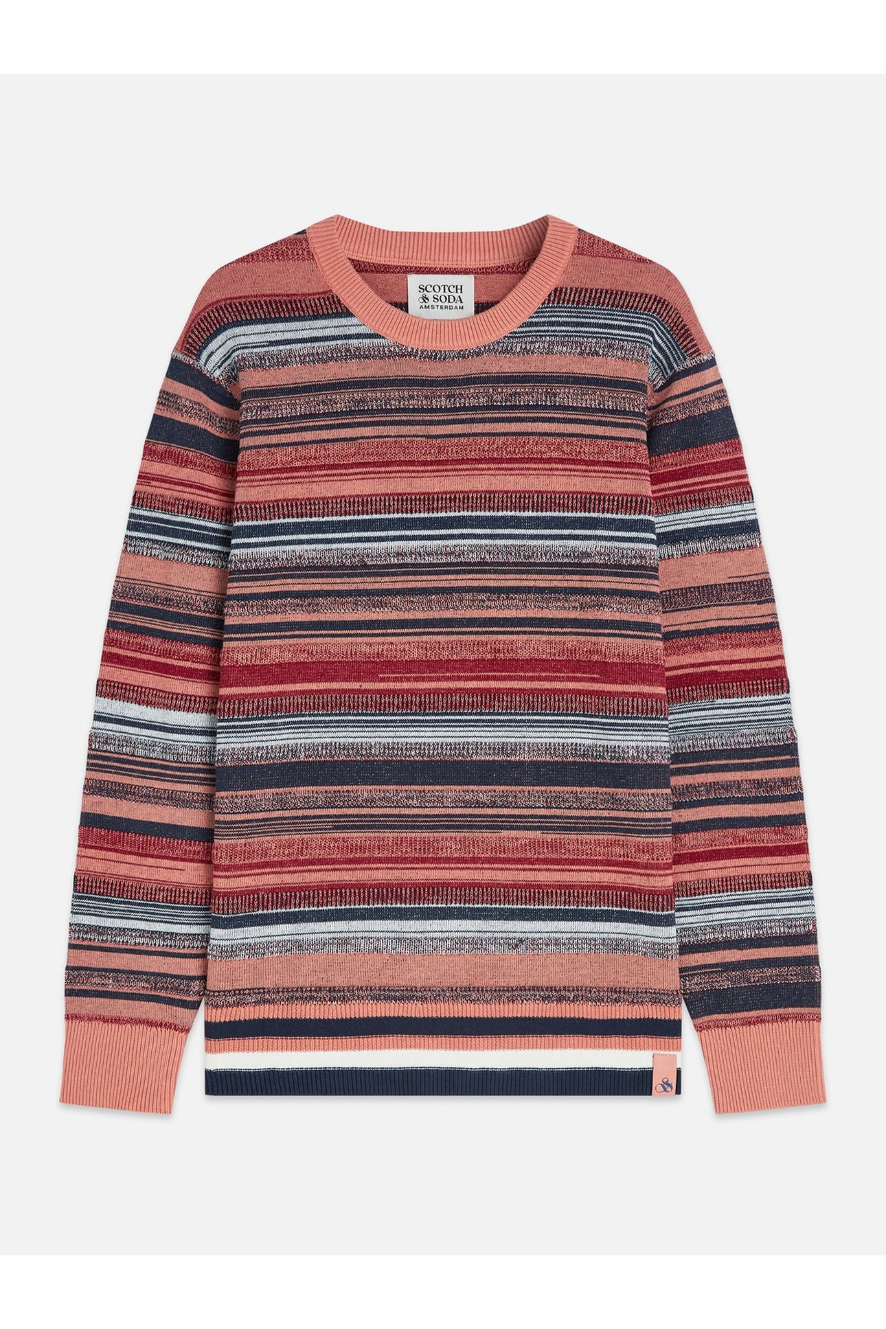 STRIPED REGULARFIT PULLOVER BRIGHT RED 1