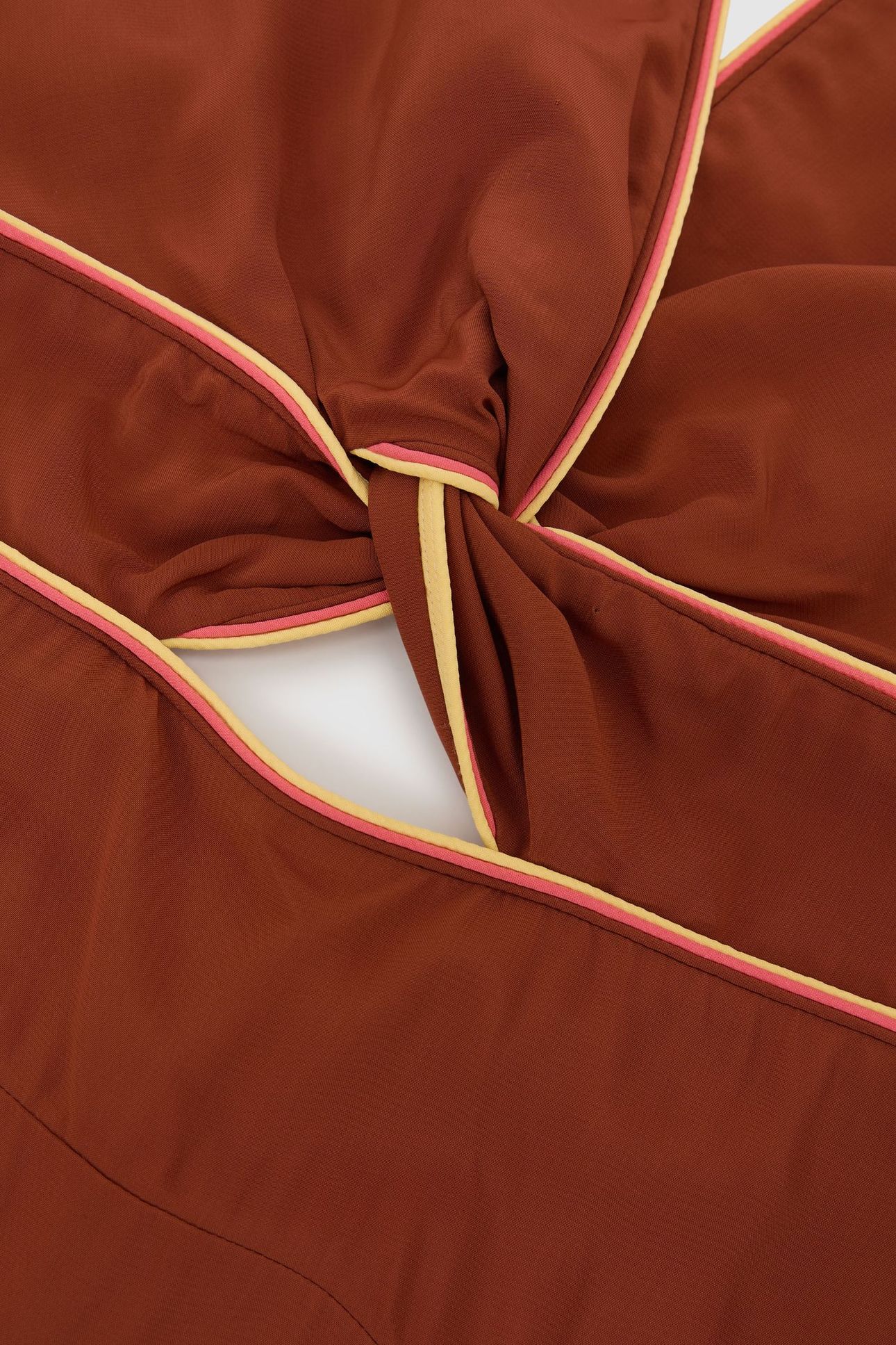 CUT OUT DETAIL MIDI DRESS RUST ORANGE 6