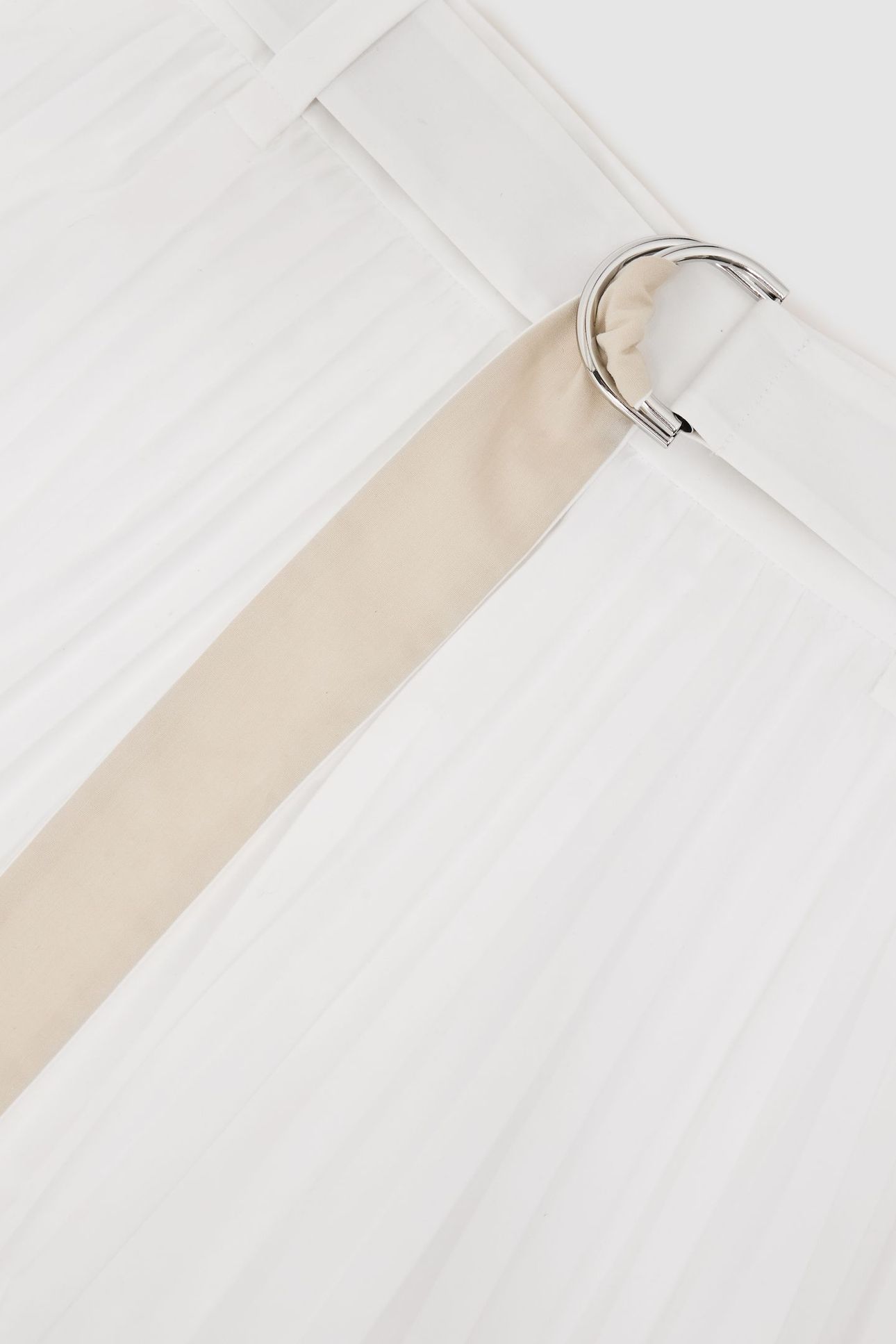 PLEATED COTTON SKIRT IVORY 6