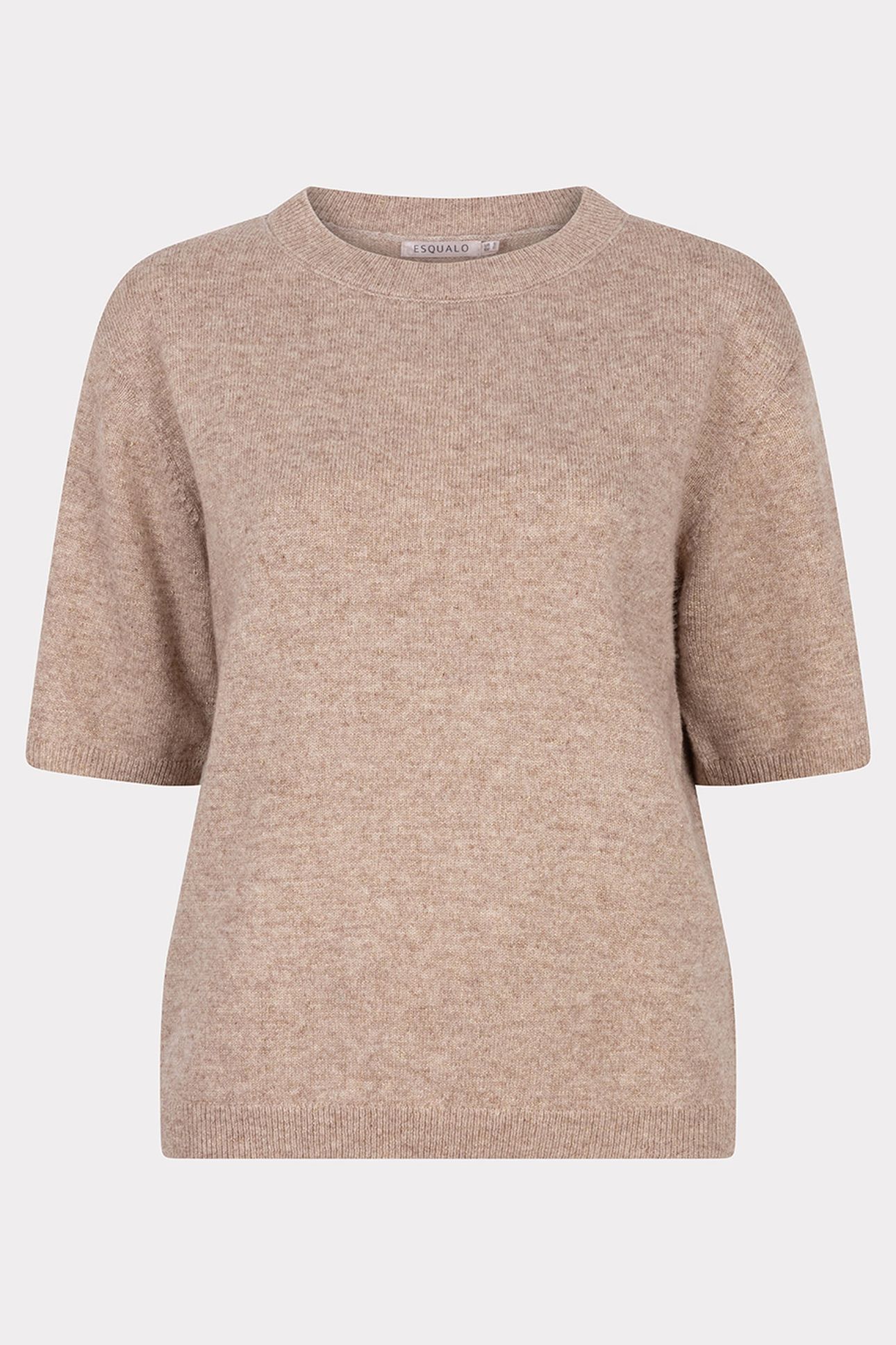 SWEATER S/SLVE WOOL TAUPE 4